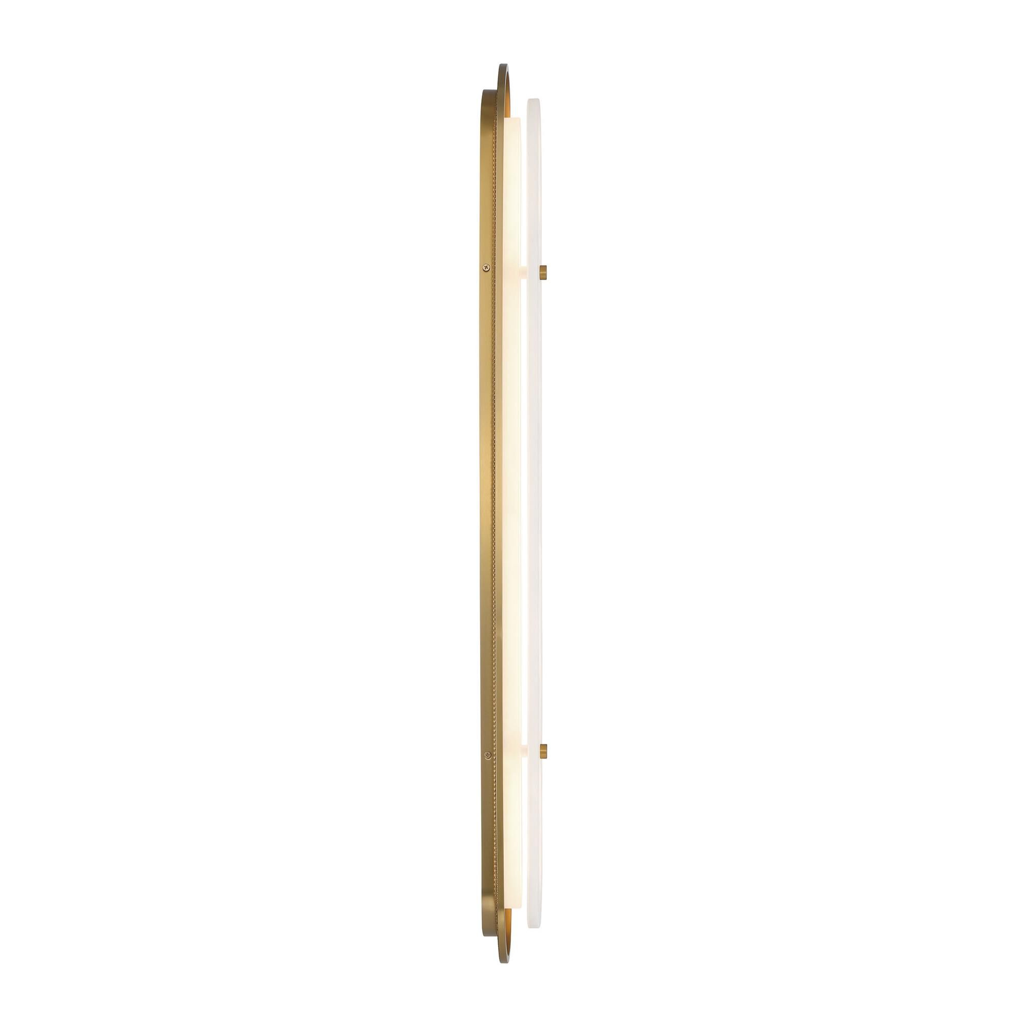 Shown in Gold finish and Alabaster glass