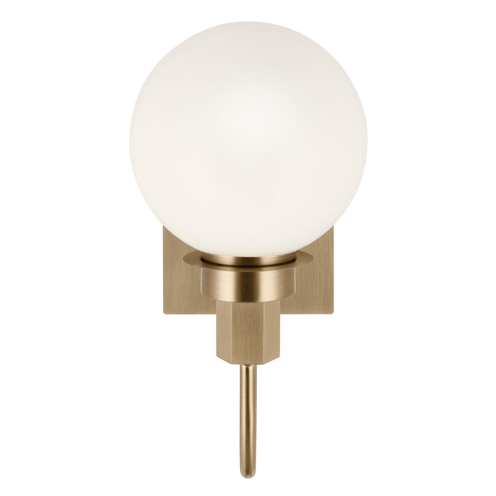 Shown in Champagne Bronze finish and Opal glass