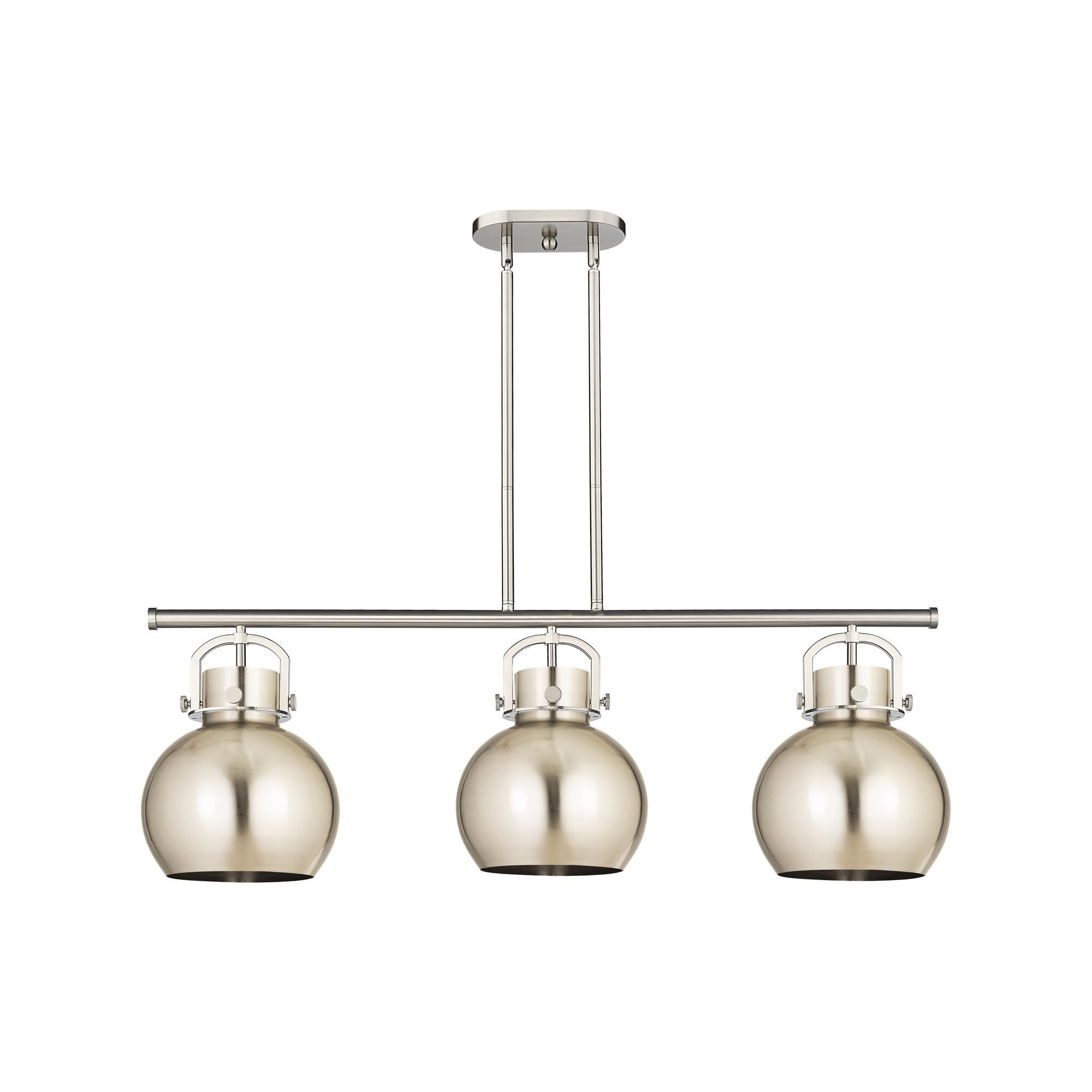 Shown in Satin Nickel finish and Satin Nickel Steel shade