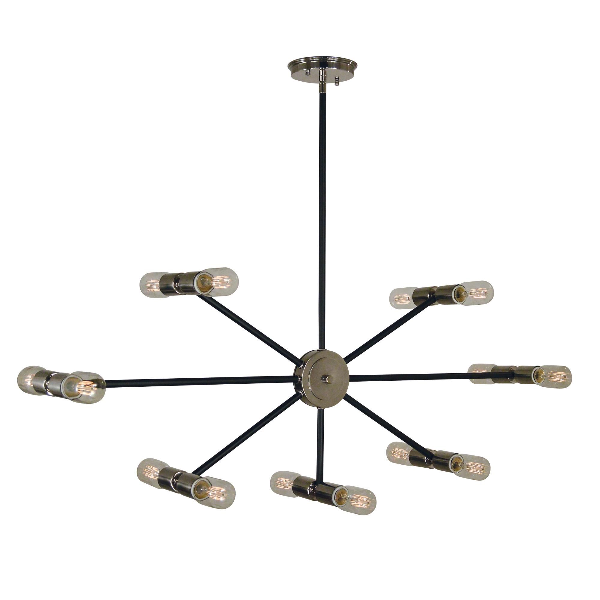 Shown in Polished Nickel with Matte Black Accents finish