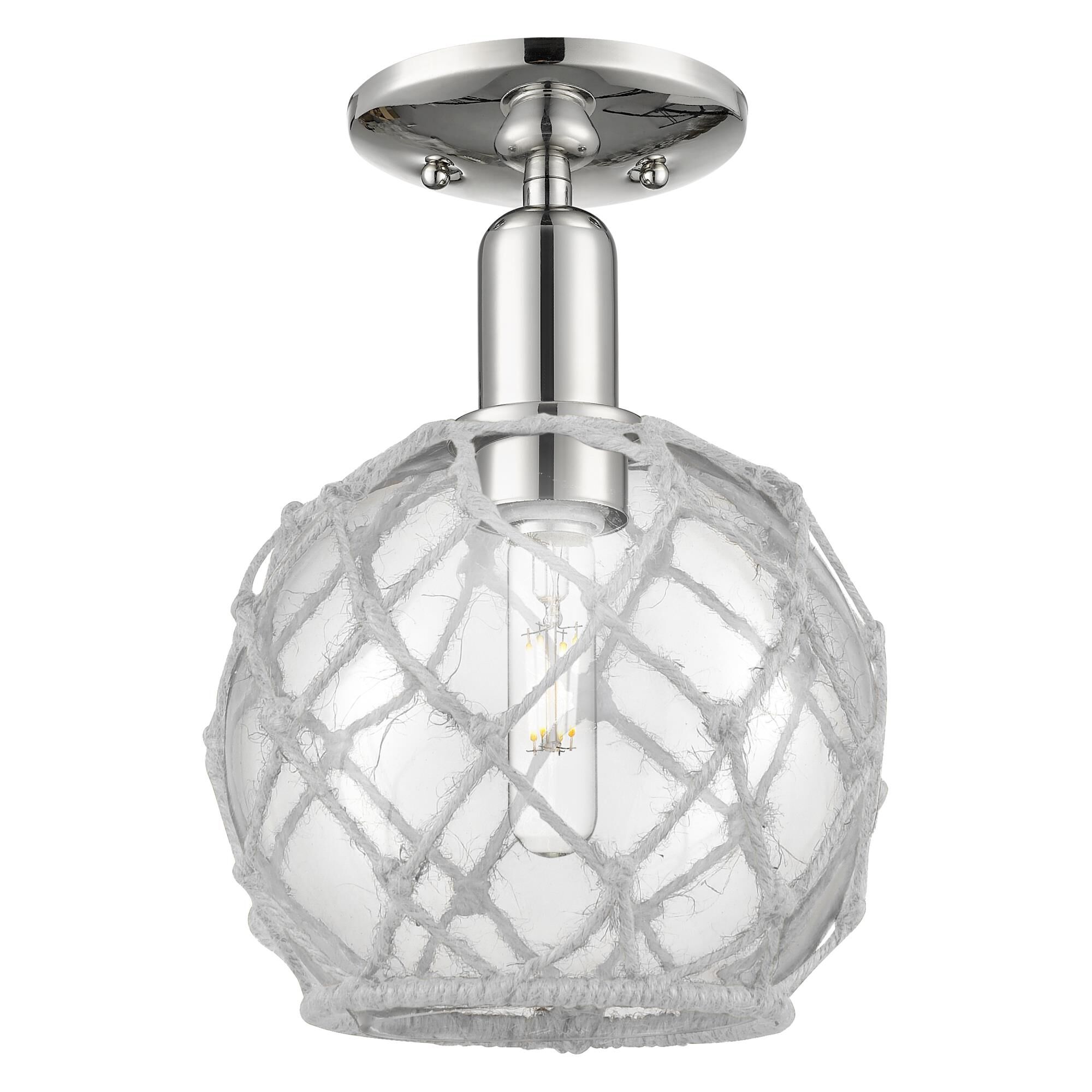 Bruno Marashlian Farmhouse Rope 8 Inch Semi Flush Mount by Innovations Lighting