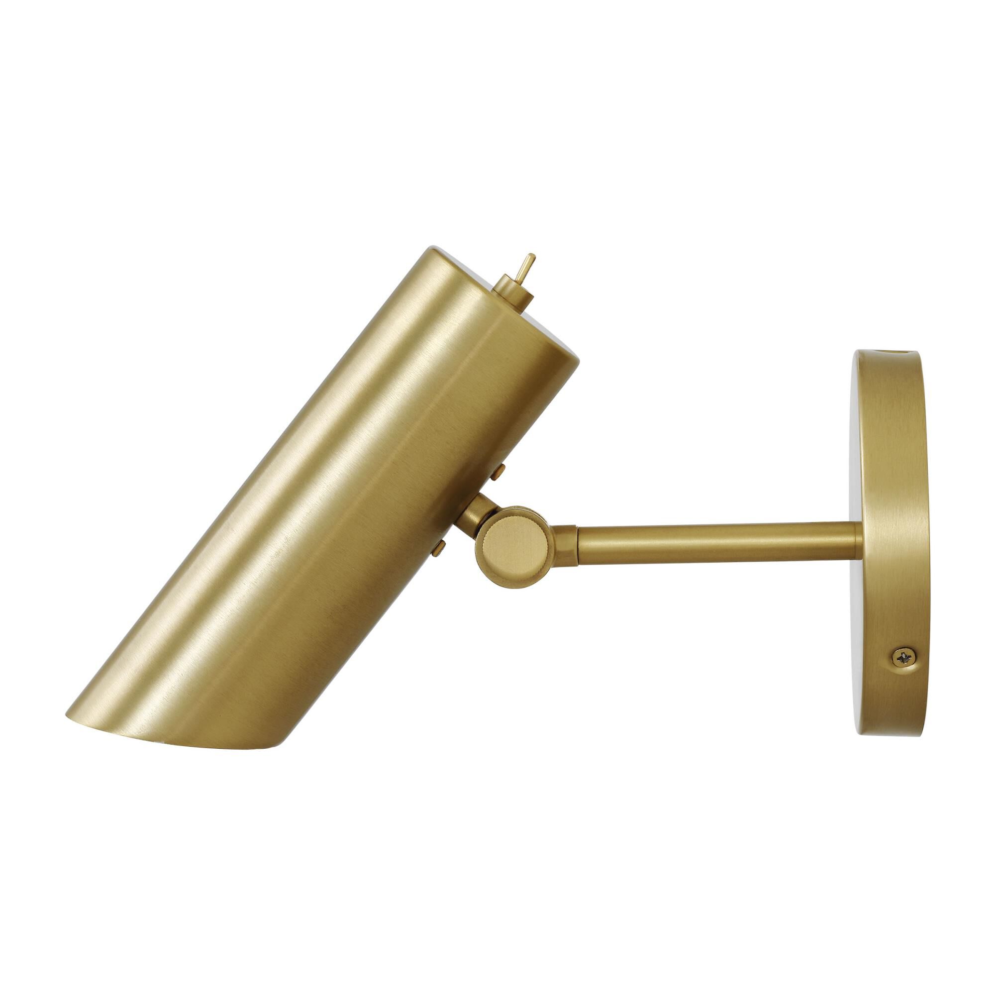 Shown in Satin Brass finish and Satin Brass shade