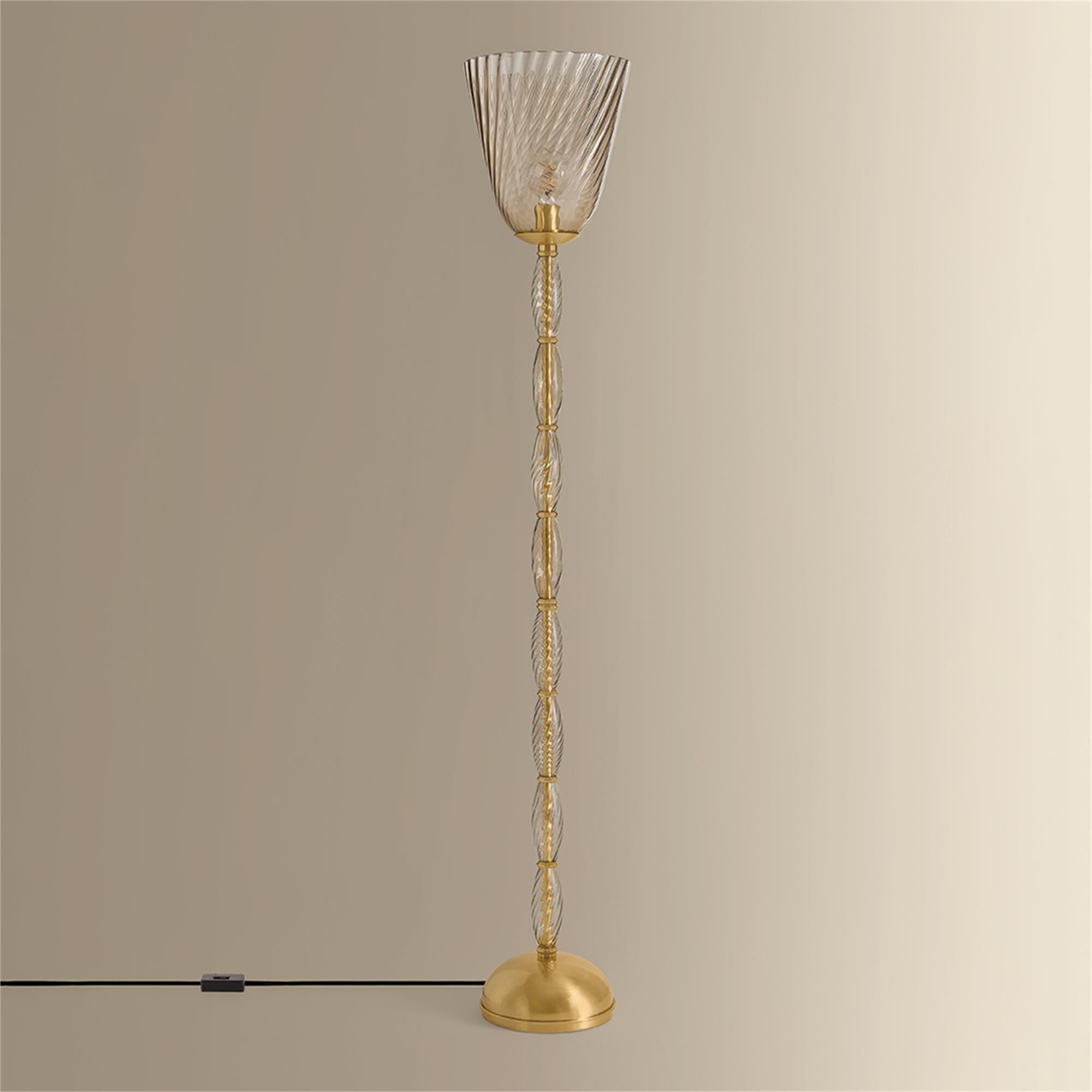 Shown in Aged Brass finish and Light Bronze with Optic  glass