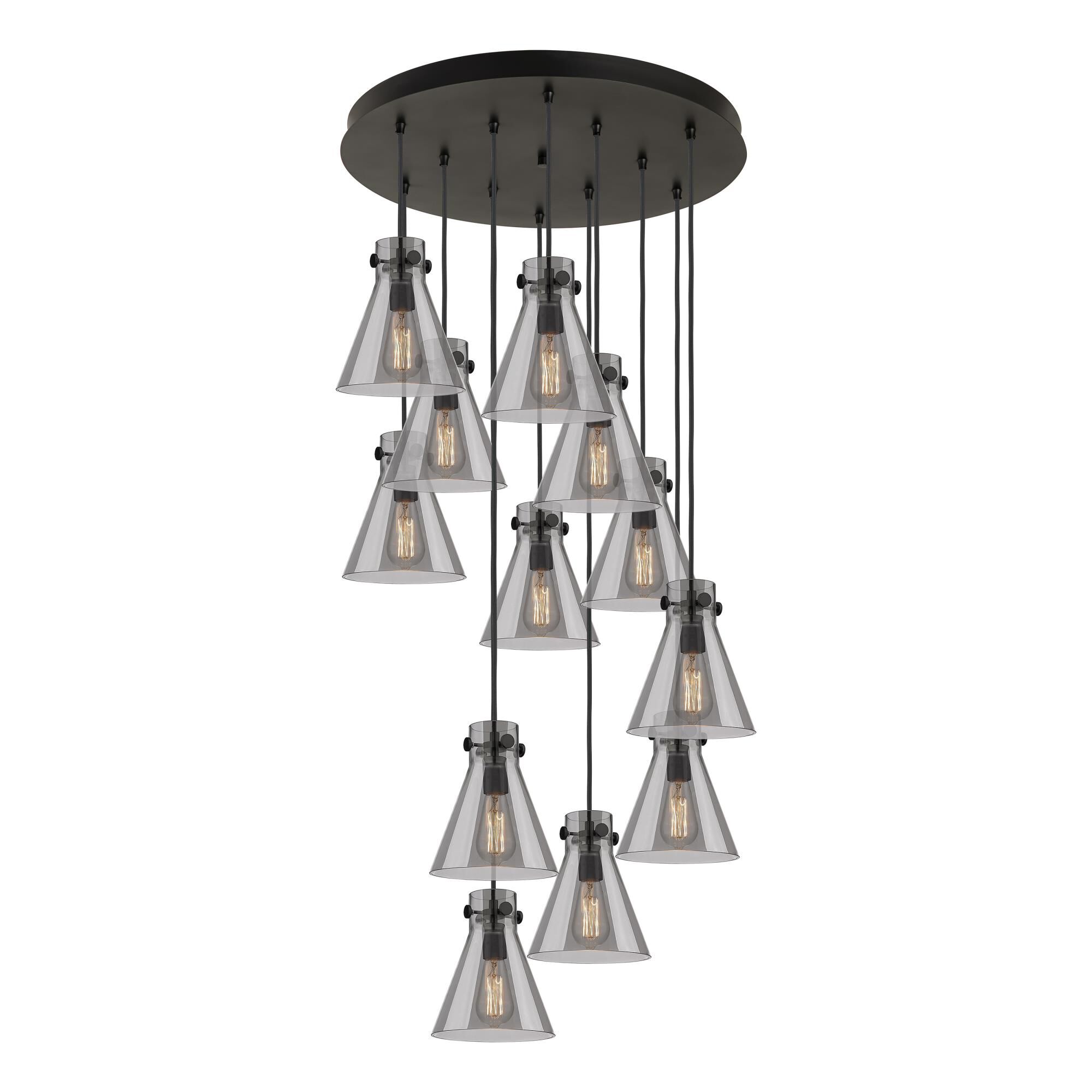 Bruno Marashlian Newton Cone 27 Inch 12 Light Multi Light Pendant by Innovations Lighting