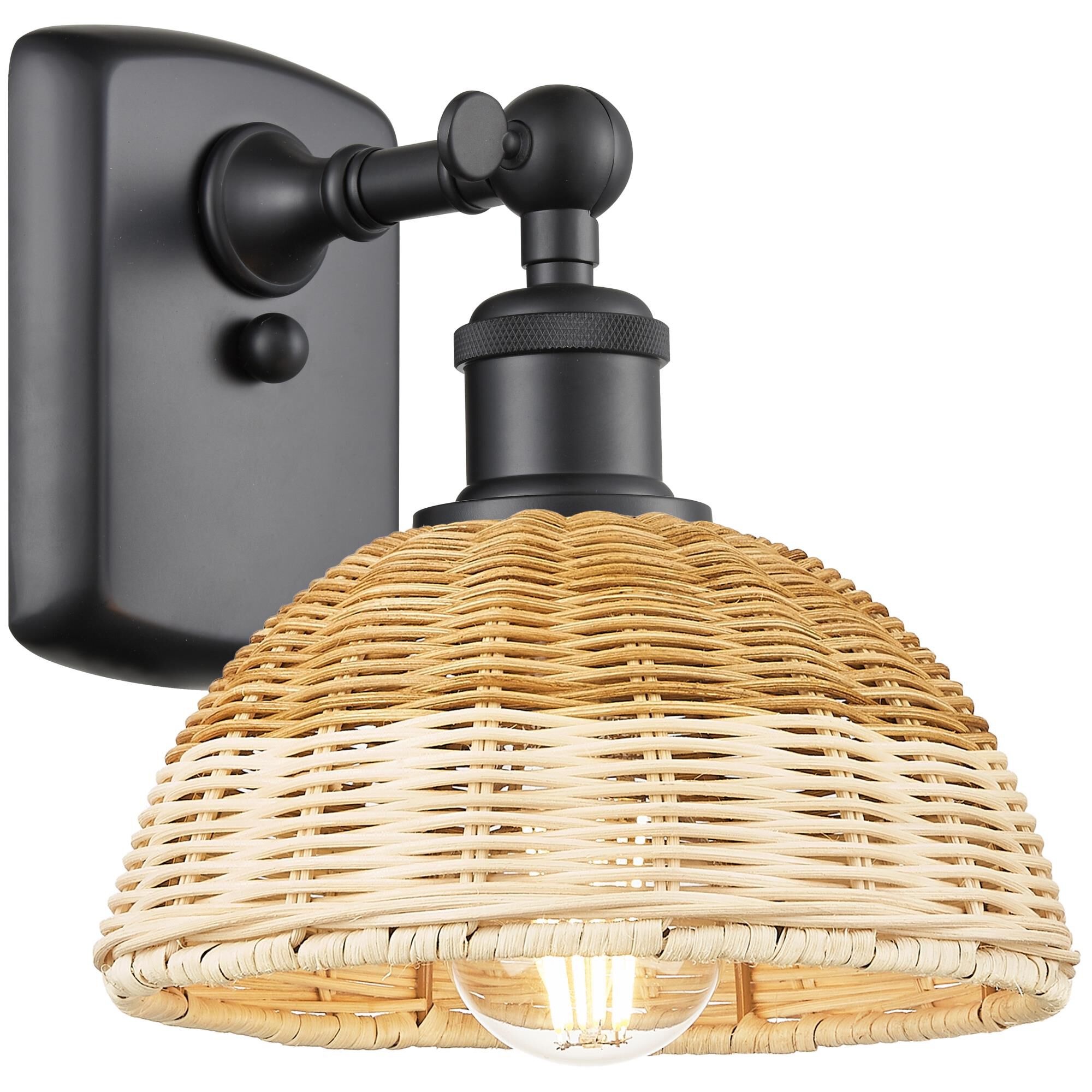 Shown in Matte Black finish and Natural shade