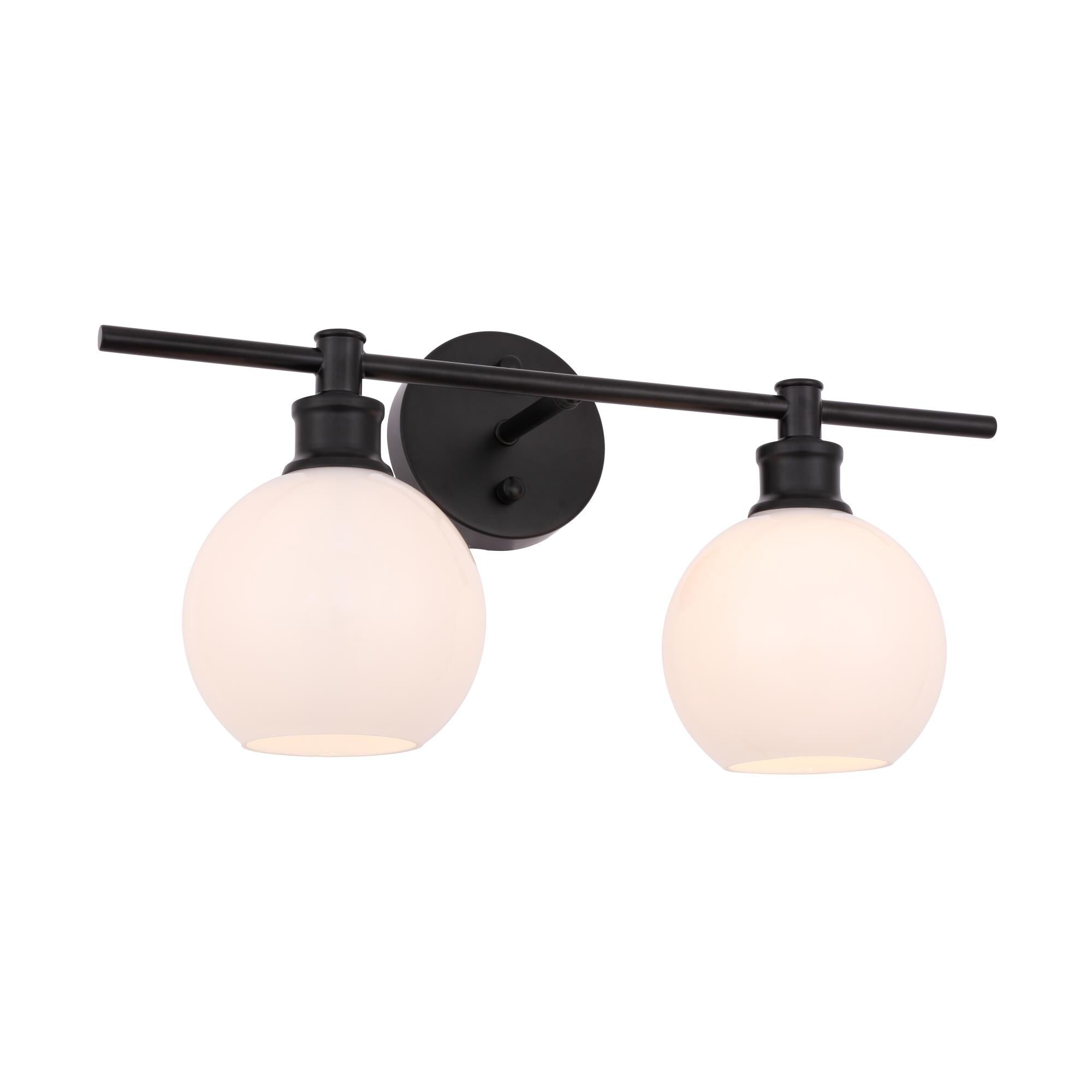 Shown in Black finish and Frosted White  glass