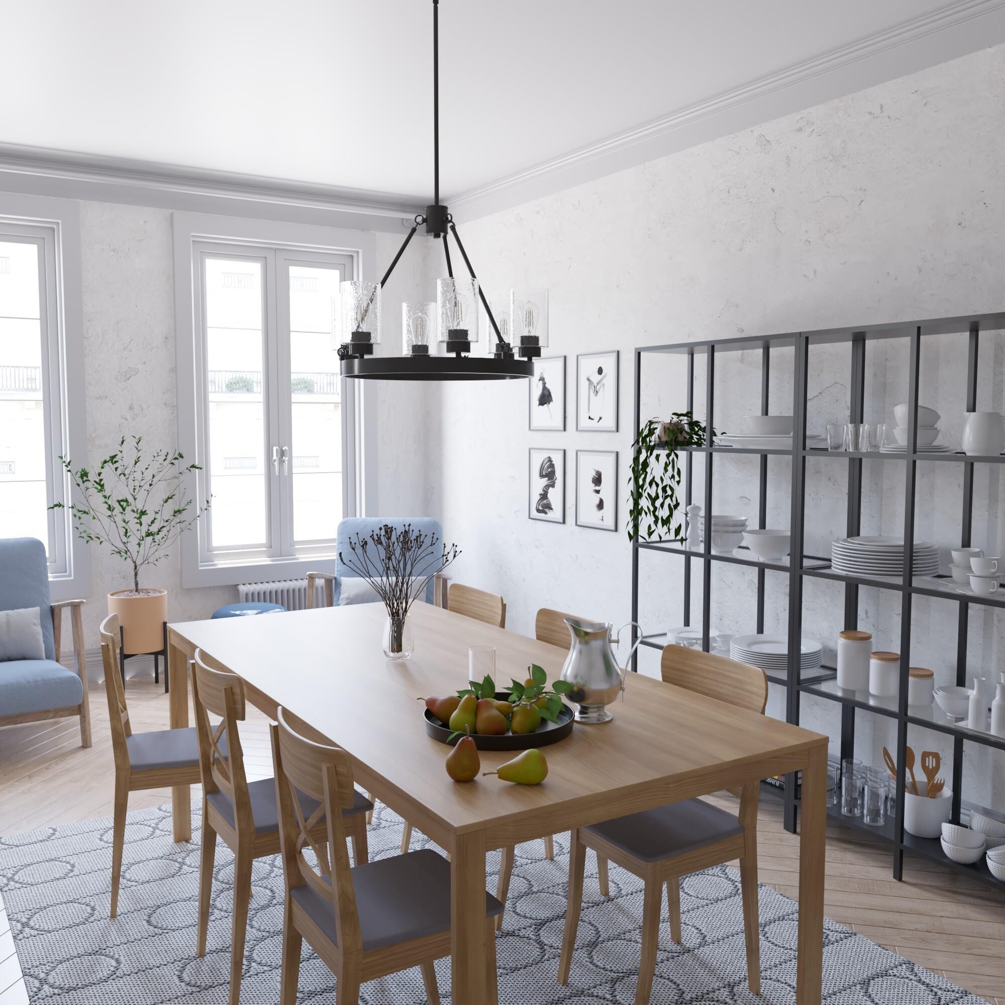 Shown in Noble Bronze finish and Seeded glass