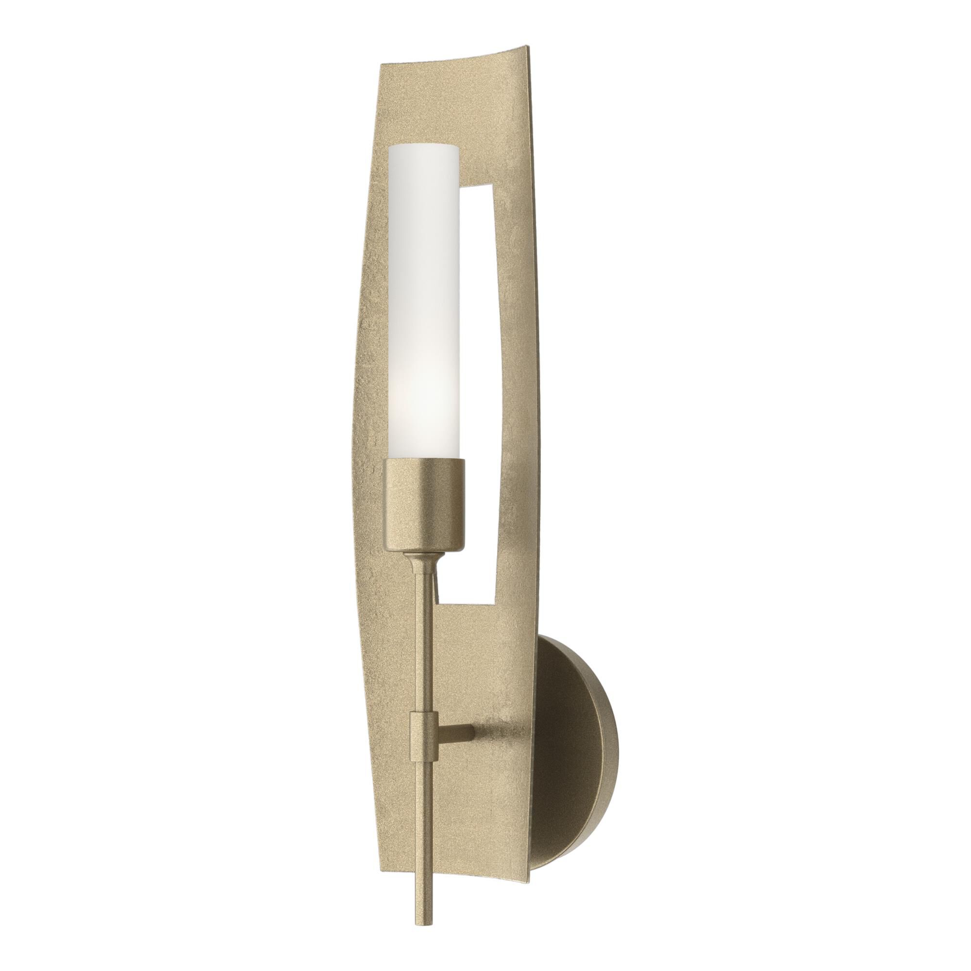 Shown in Soft Gold finish and Frosted glass