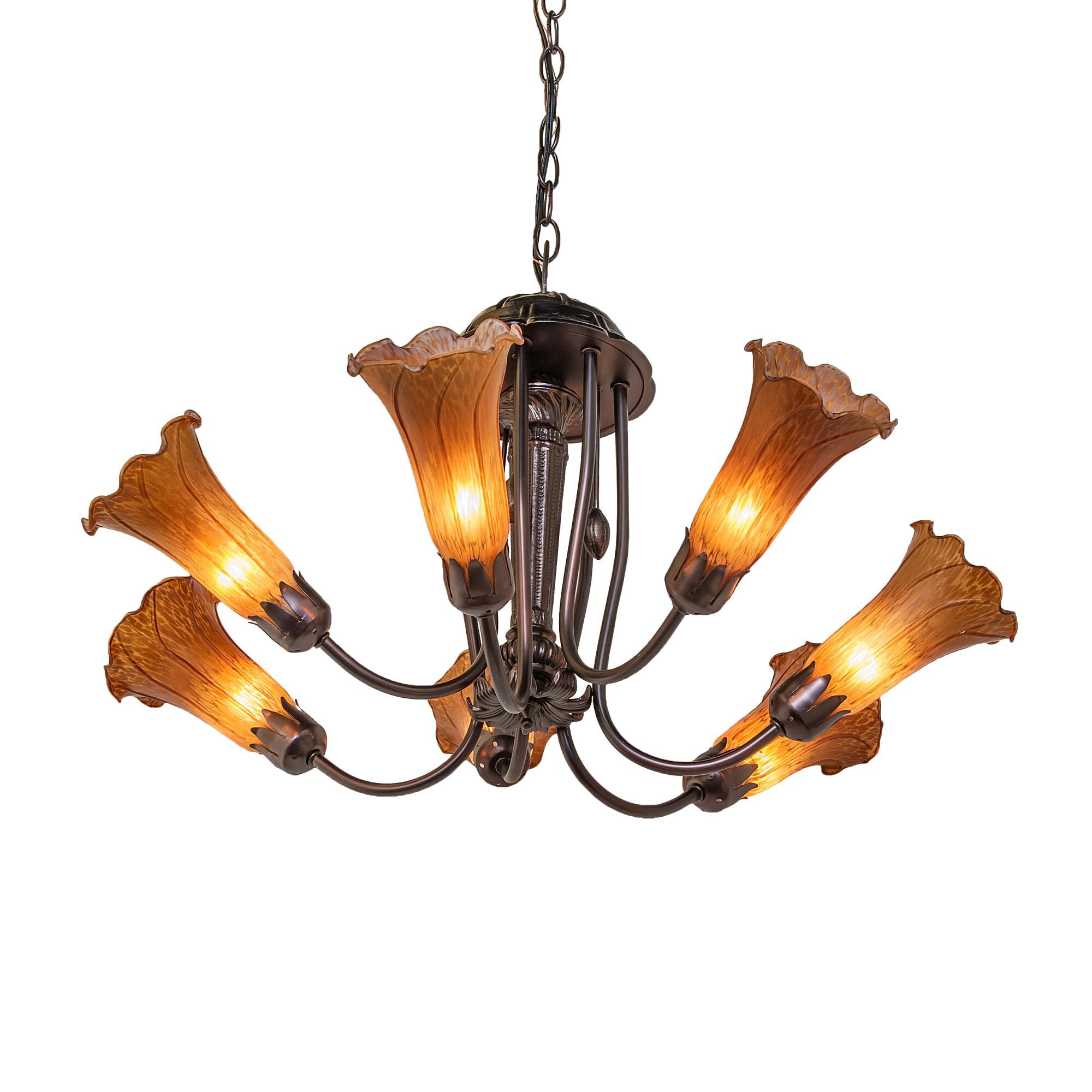Amber 24 Inch 7 Light Chandelier by Meyda Lighting