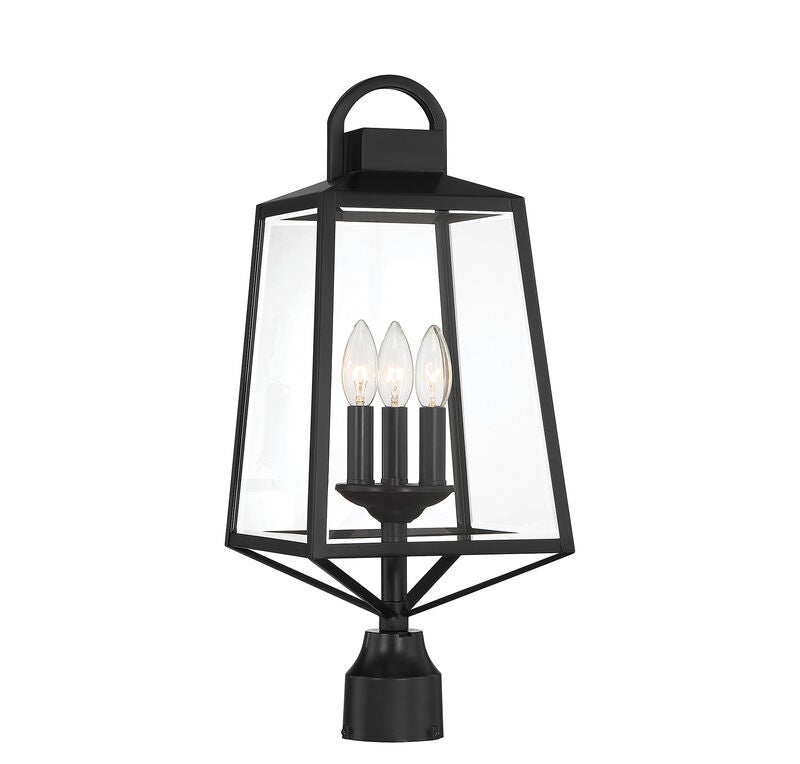 Lighting One Inglewood 22 Inch Tall 3 Light Outdoor Post Lamp by Savoy House