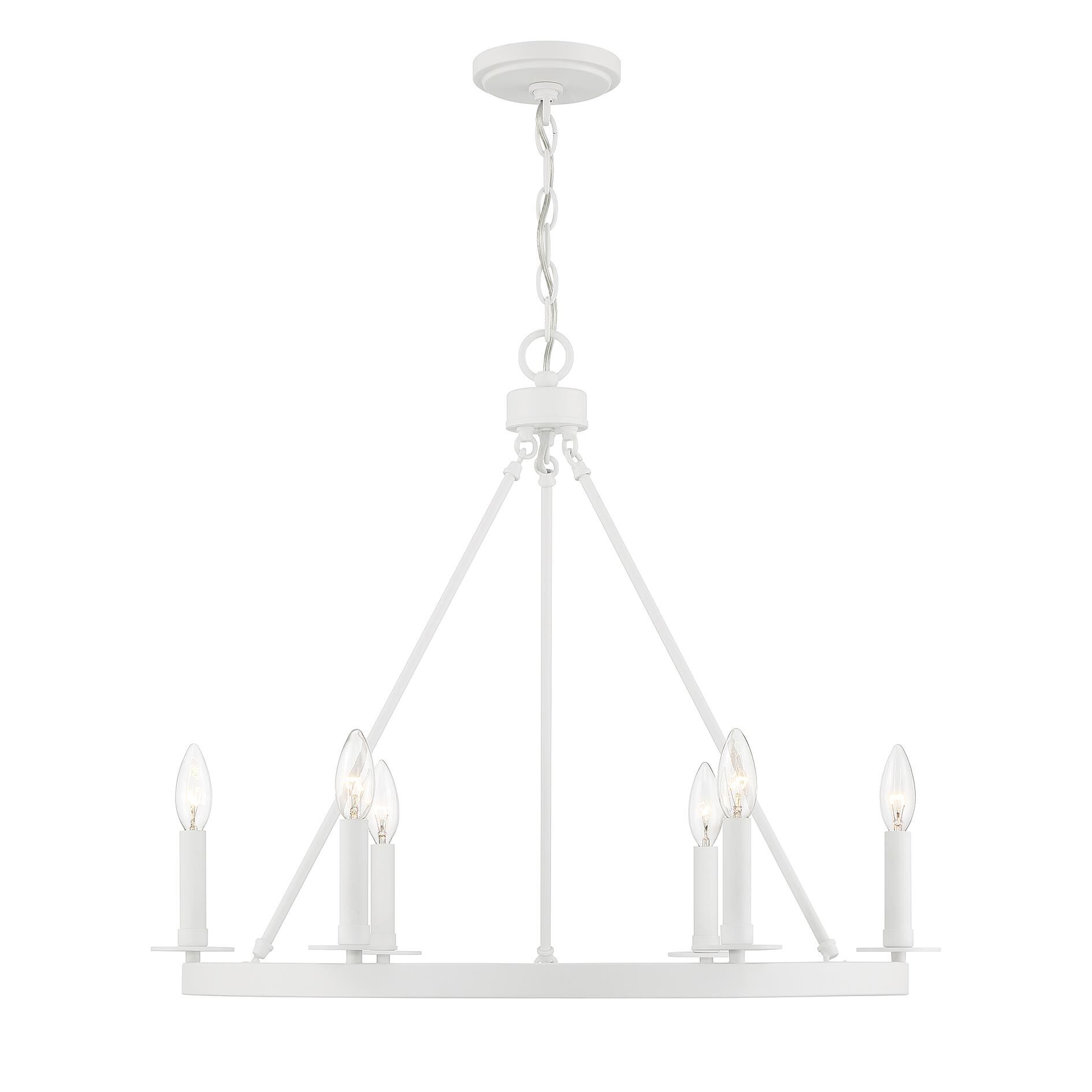 26 Inch 6 Light LED Chandelier by Meridian Lighting