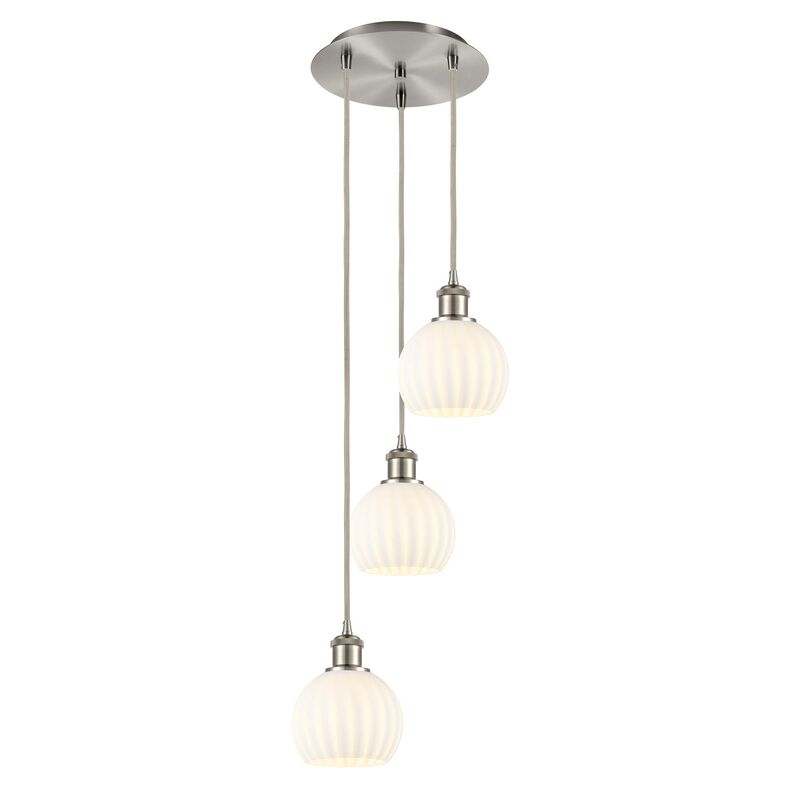 Bruno Marashlian White Venetian Multi Light Pendant by Innovations Lighting