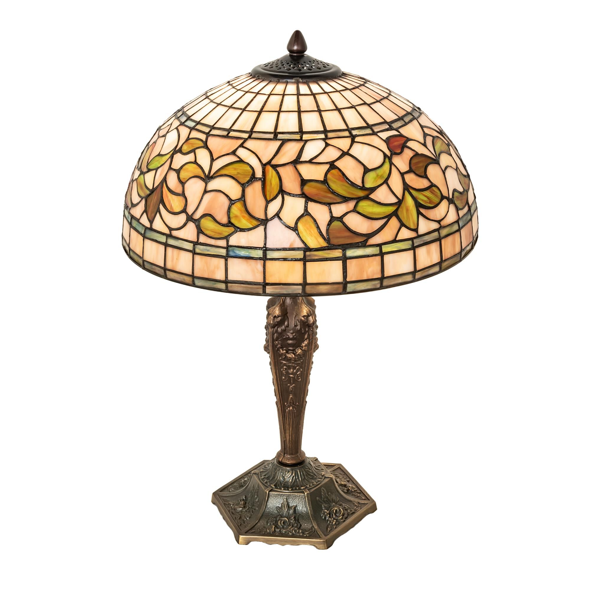 Shown in Antique Brass finish and Chocolate;Beige;White glass