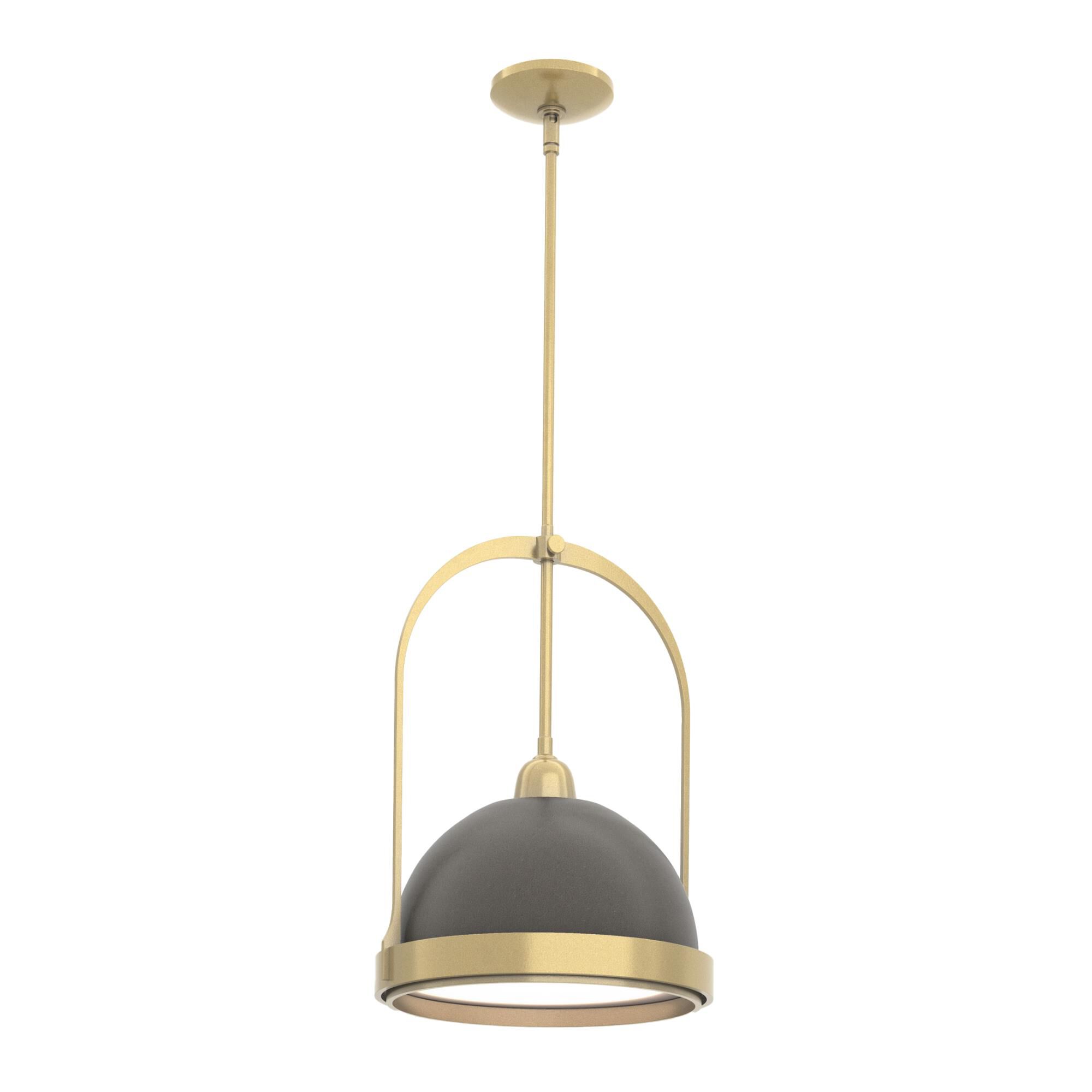 Shown in Modern Brass finish and Dark Smoke accent