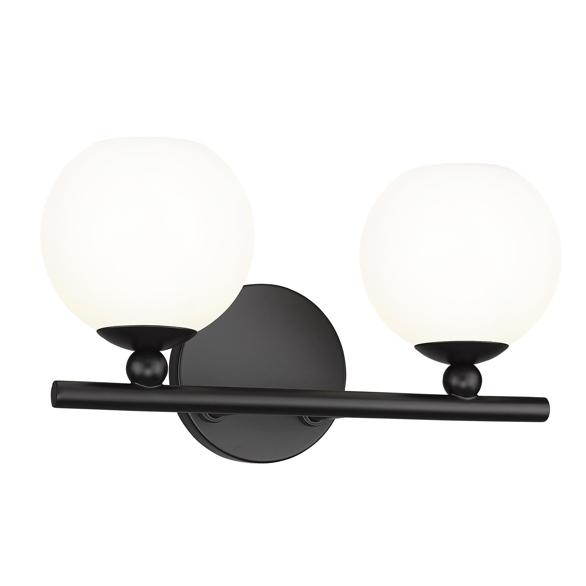 Shown in Matte Black finish and Opal Etched glass