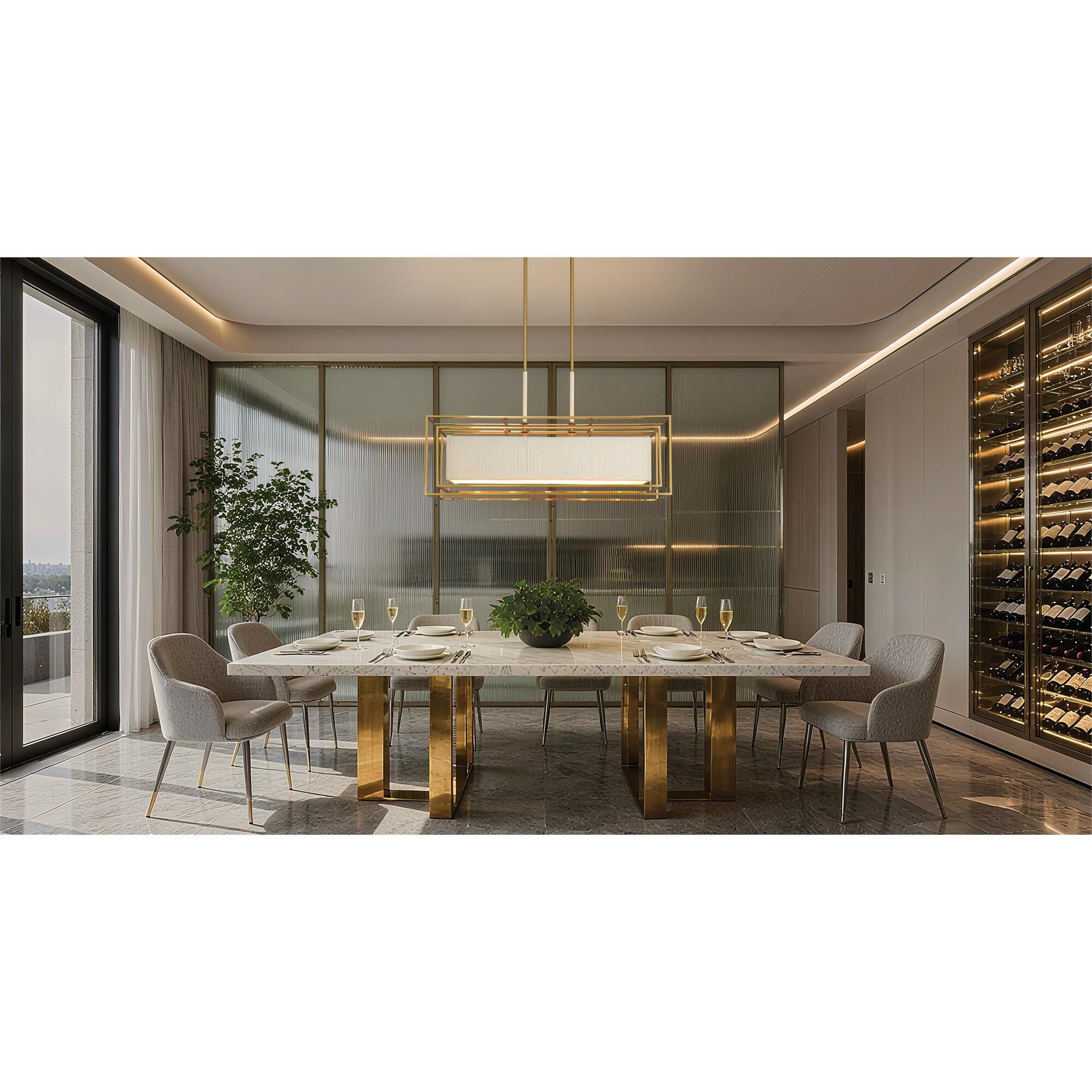 Abbey Linear Suspension Light by Eglo Lighting