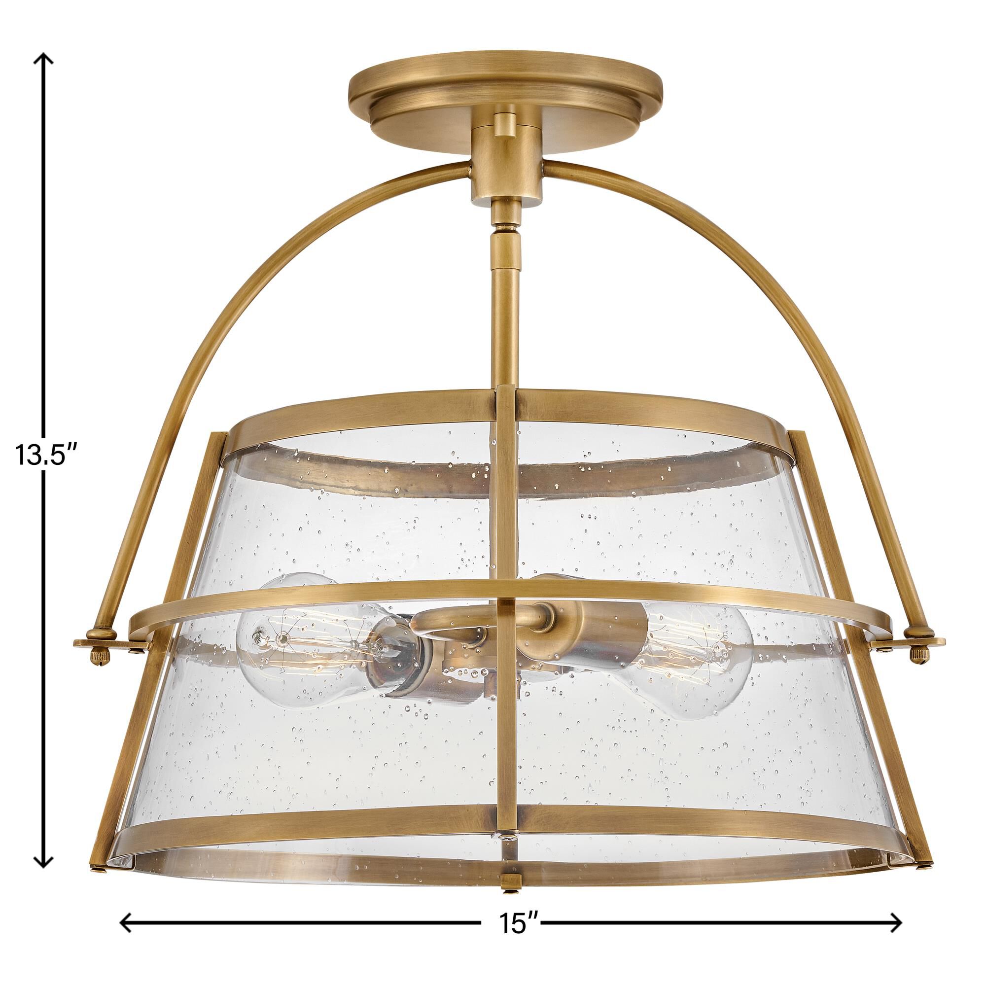 Tournon 15 Inch 2 Light LED Semi Flush Mount by Hinkley Lighting