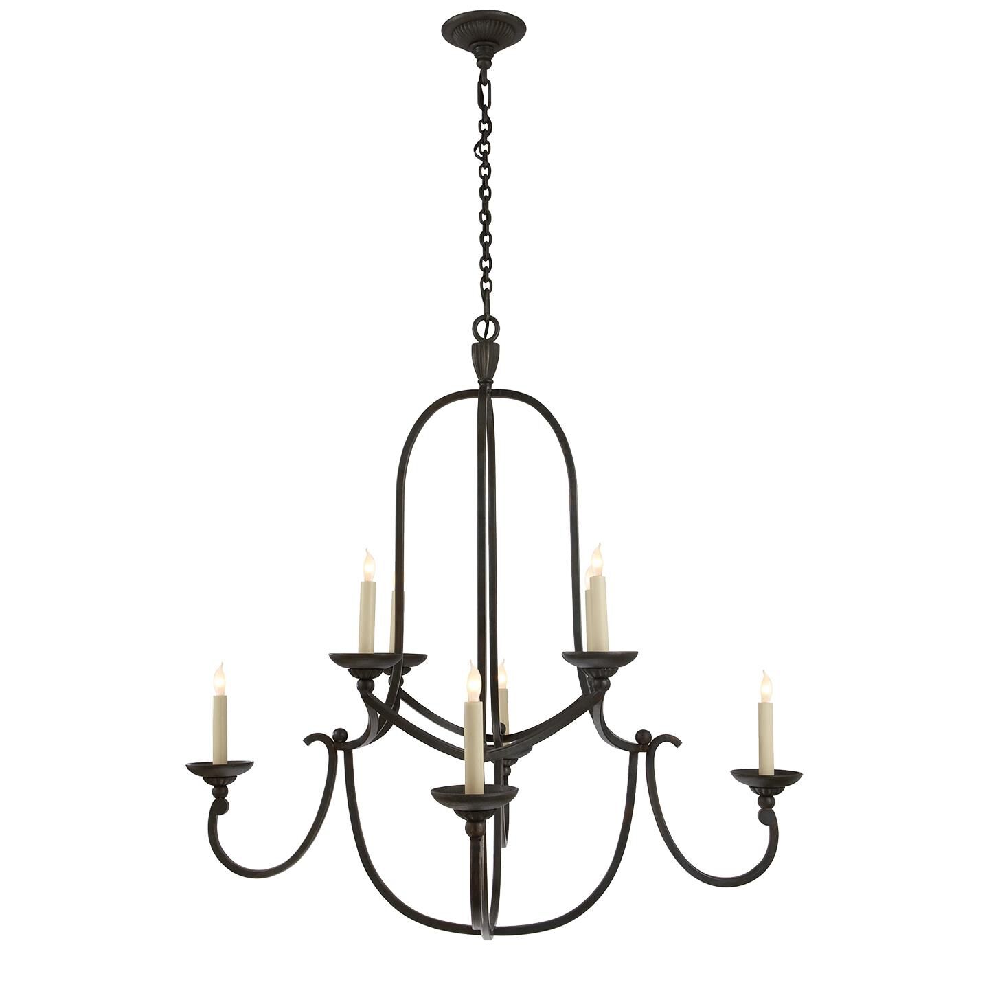 Chapman & Myers Flemish 37 Inch 8 Light Chandelier by Visual Comfort Signature Collection