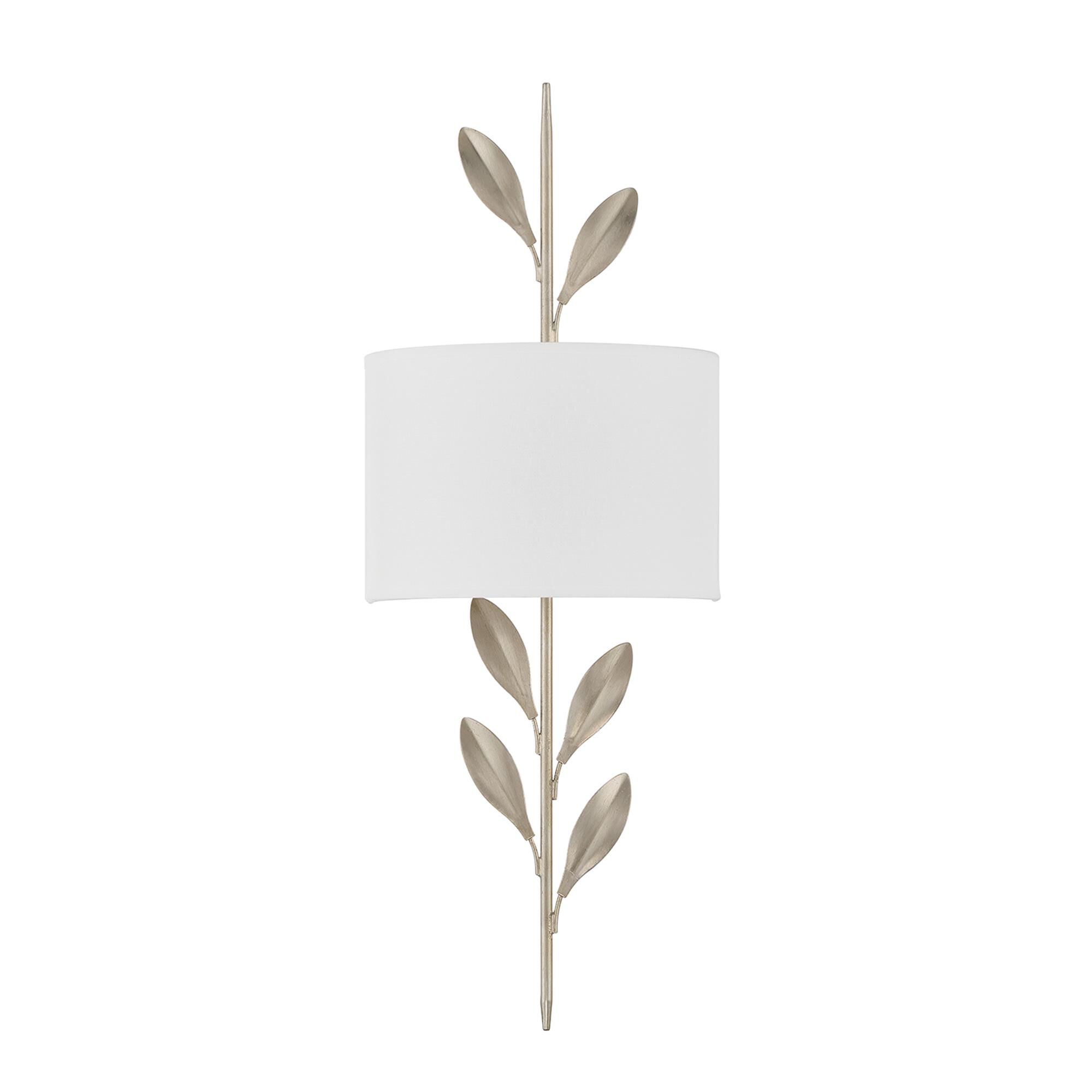 Shown in Antique Silver finish and Silk shade
