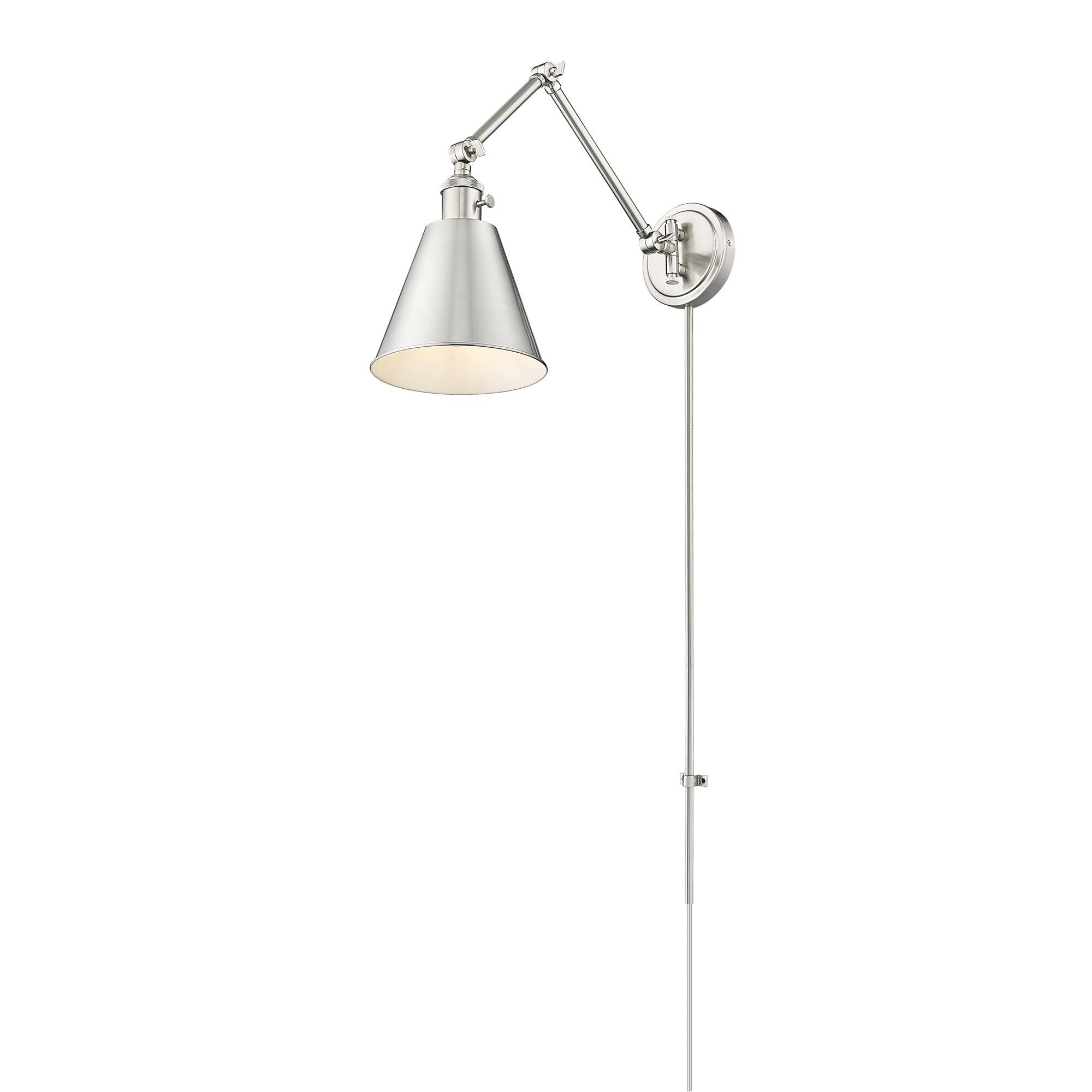Shown in Brushed Nickel finish and Clear glass and Clear shade