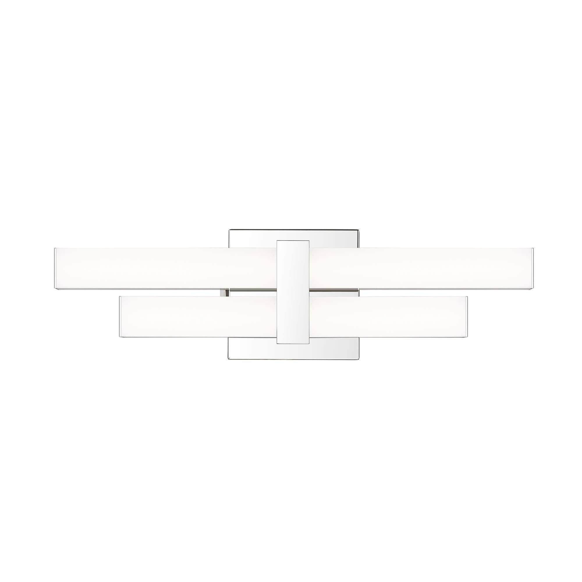 Shown in Chrome finish and Frosted glass and Frosted shade