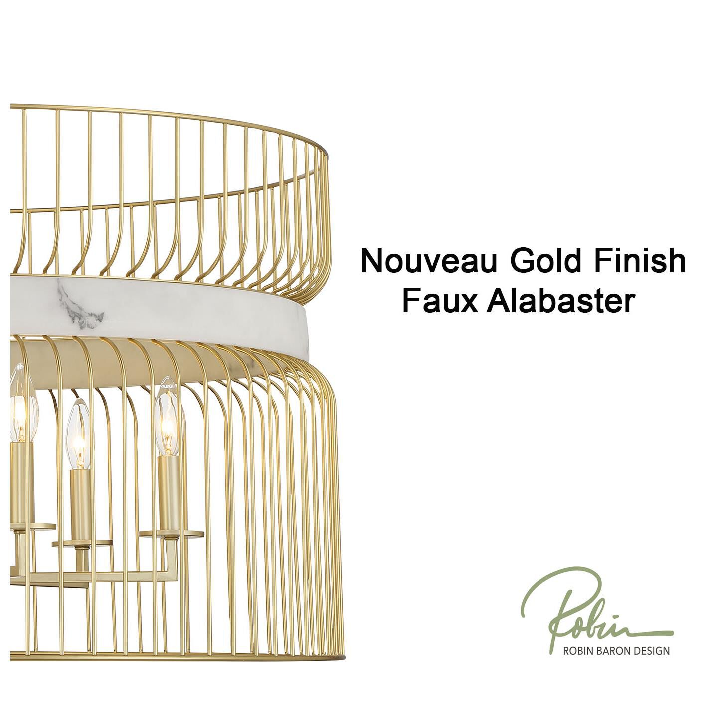 Shown in Nouveau Gold finish