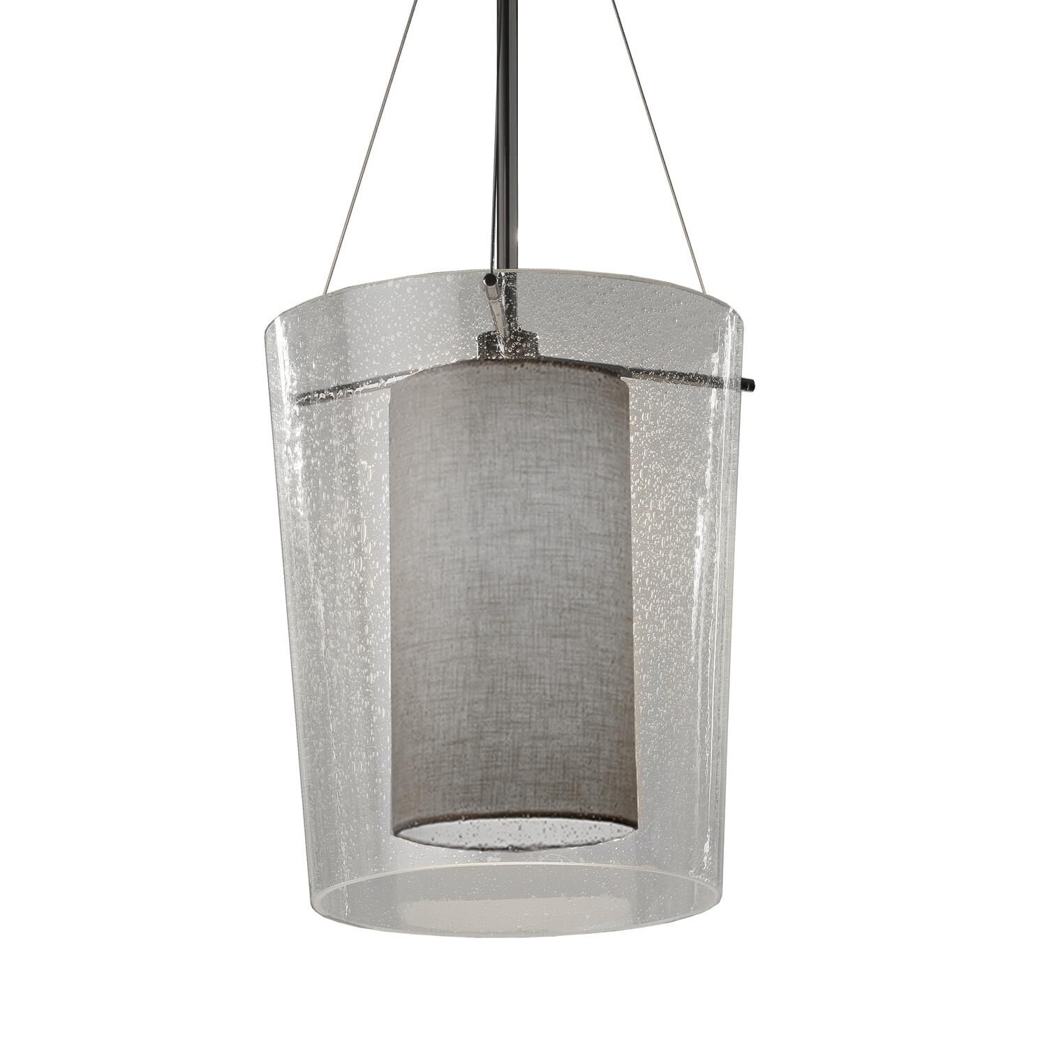 Justice Design Group Textile 12 Inch Mini Pendant