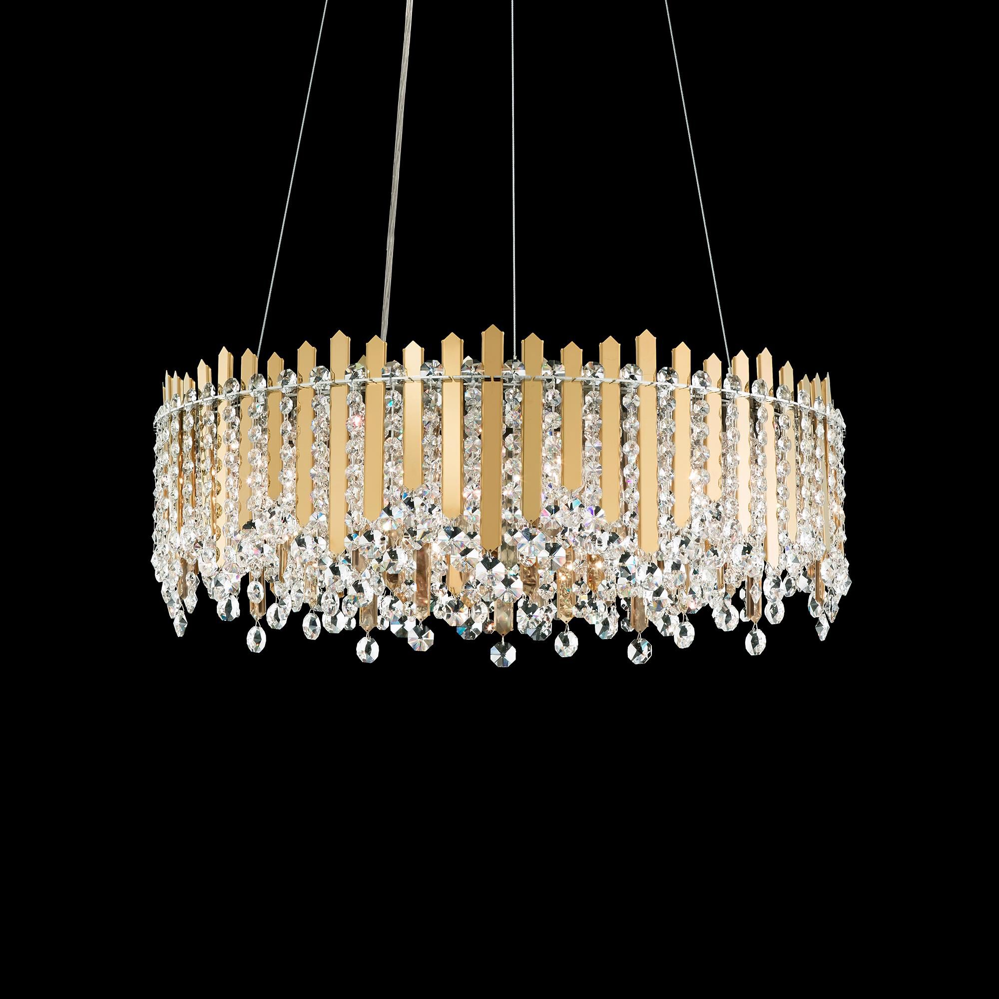 Shown in Gold Mirror finish and Clear Optic crystal