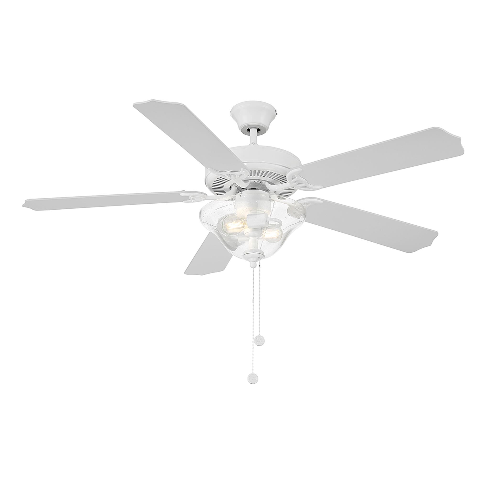 Shown in Bisque White finish and Clear Bubble glass