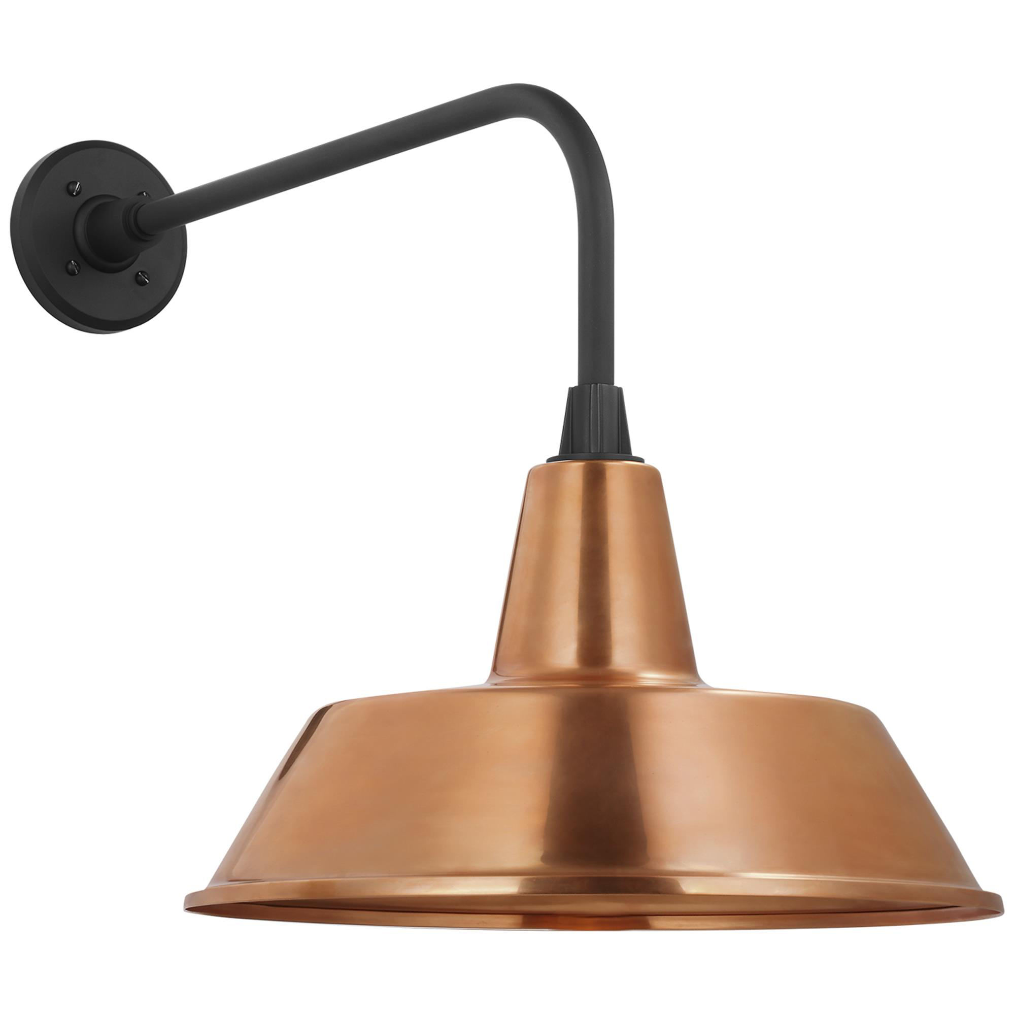 Shown in Matte Black finish and Copper shade