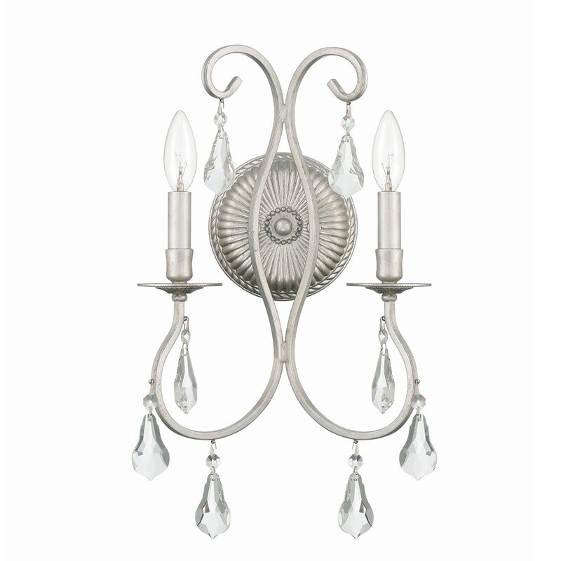 Ashton Medium 2 Light Wall Sconce by Crystorama