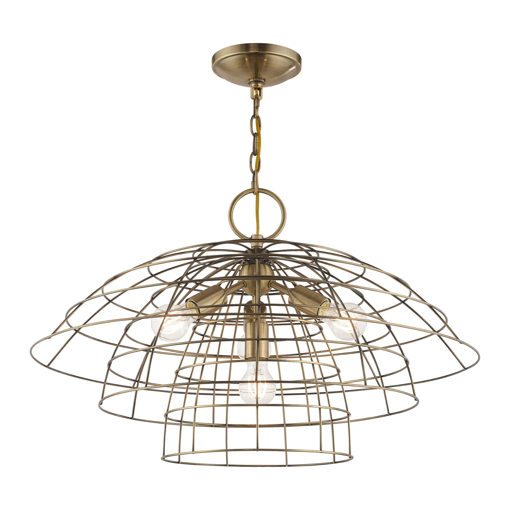 Brooklyn 4 Light Chandelier by Livex Lighting