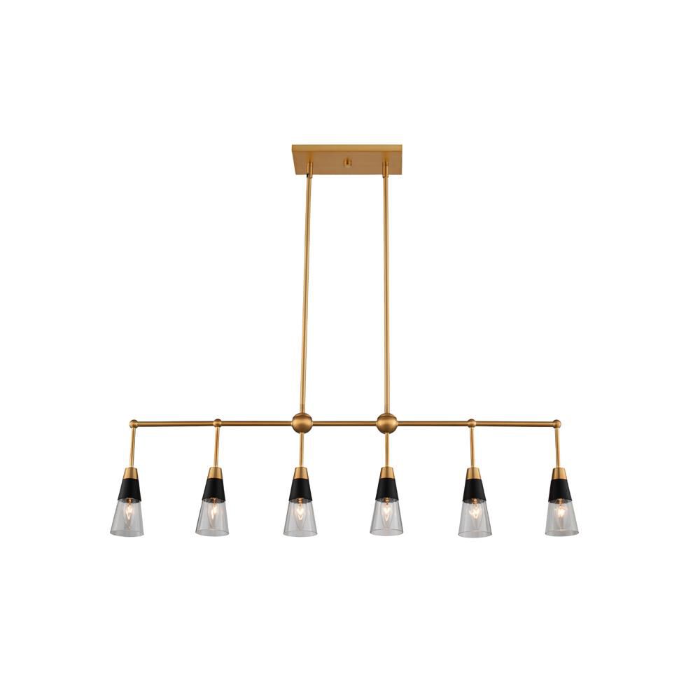 Ponti 41 Inch 6 Light Linear Suspension Light by Kalco Lighting