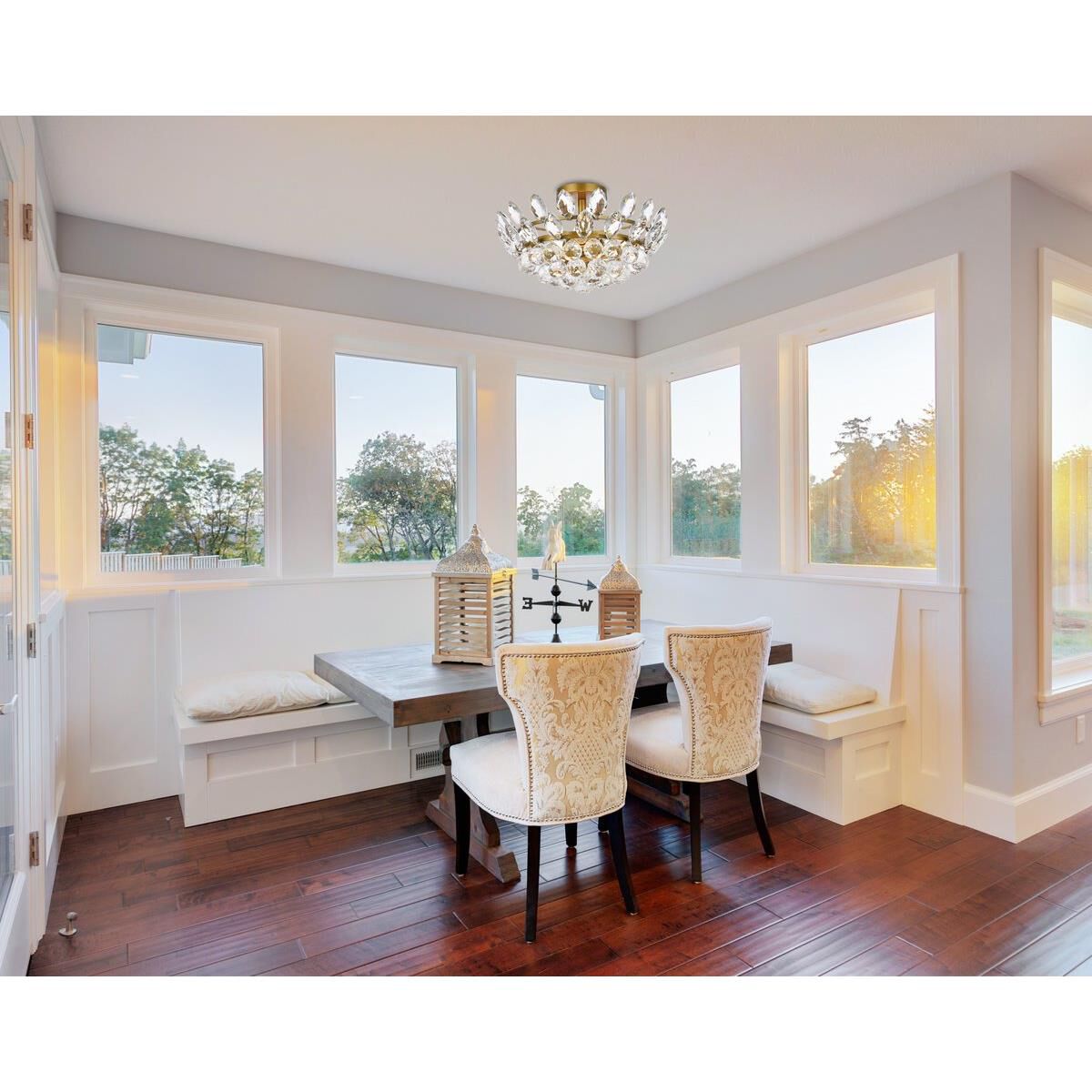 Emilia 16 Inch 3 Light Flush Mount by Elegant Lighting