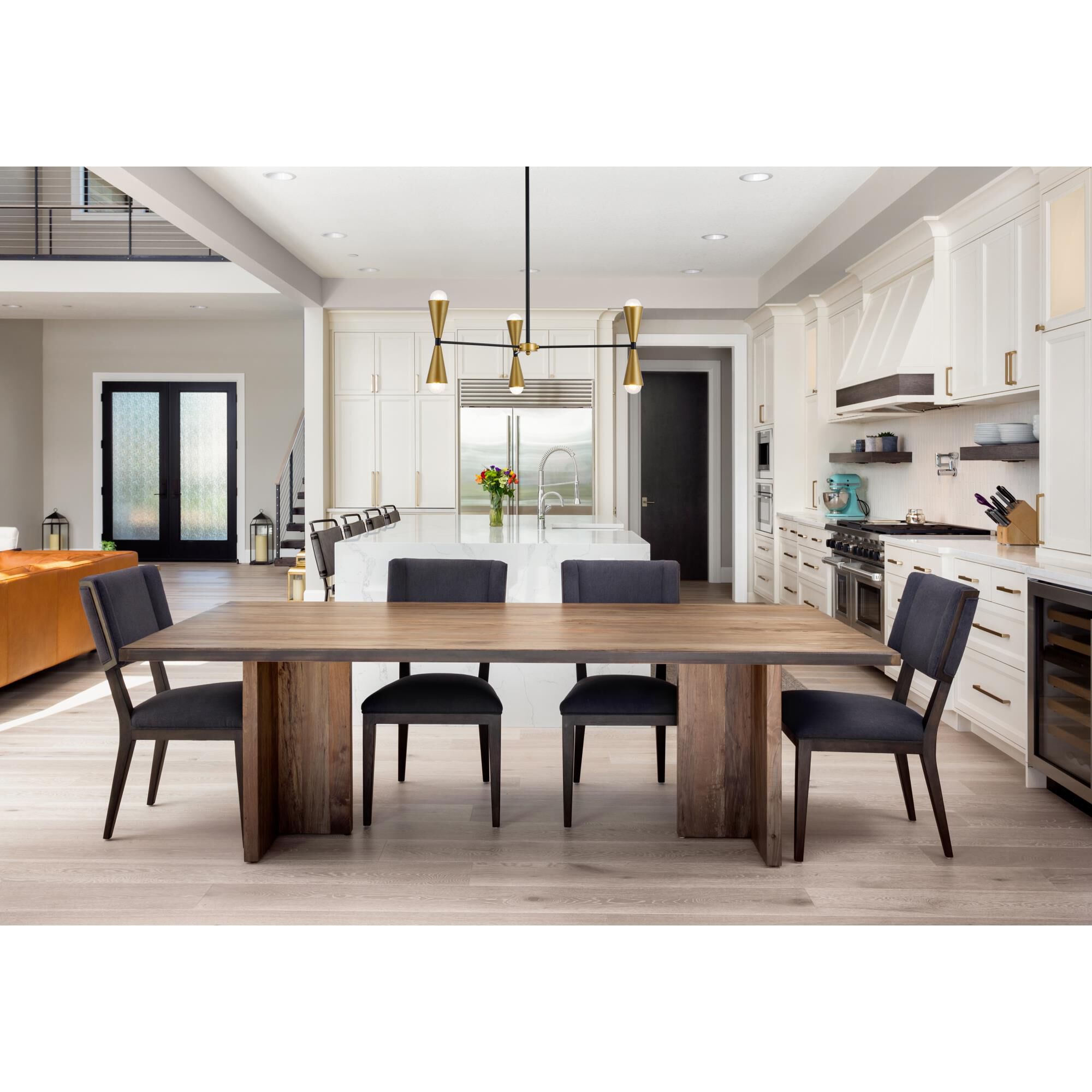 Shown in Black and Brass finish