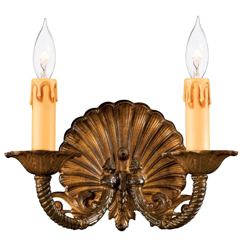 10 Inch Wide 2 Light Wall Sconce by Metropolitan Lighting