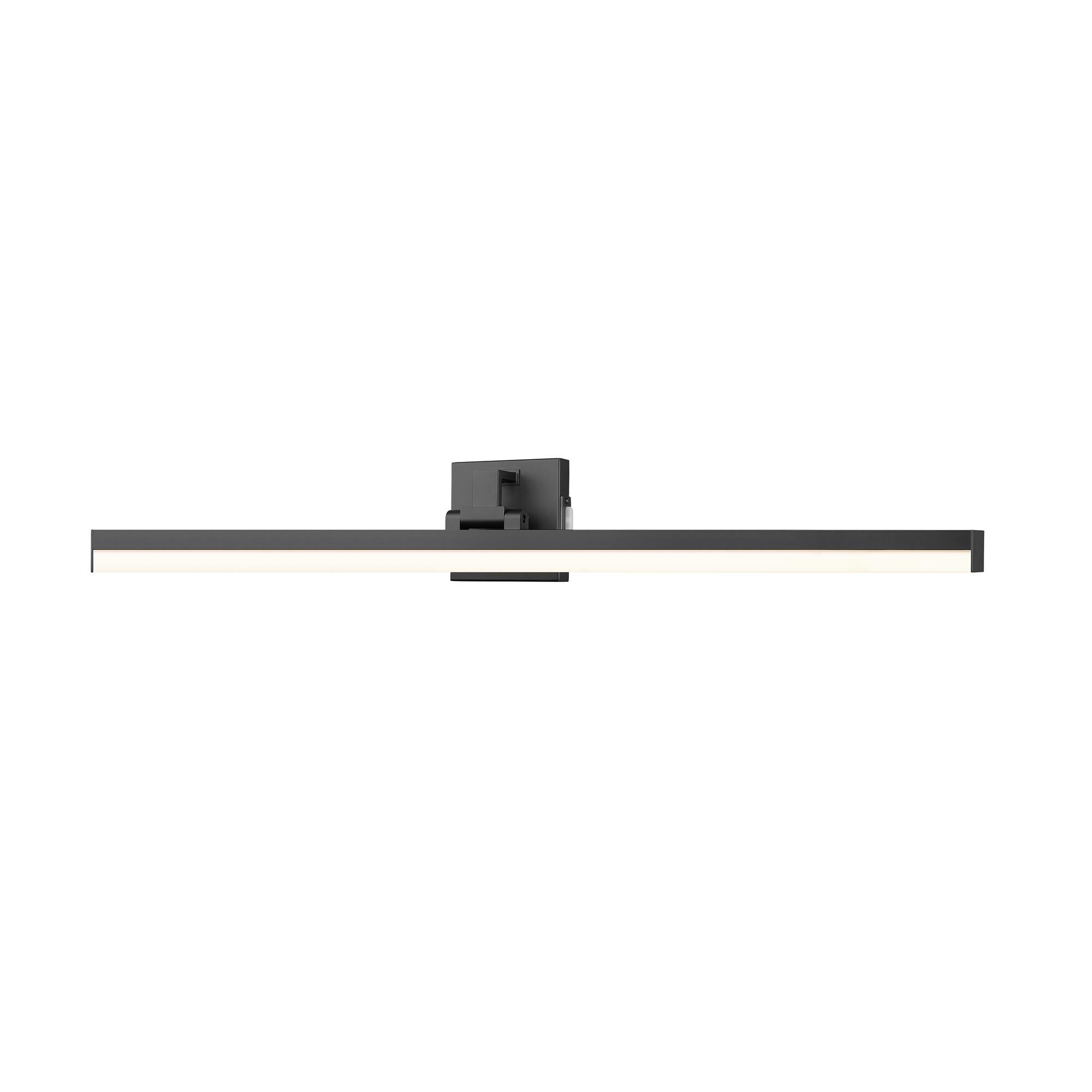 Shown in Matte Black finish and Frosted glass and Frosted shade