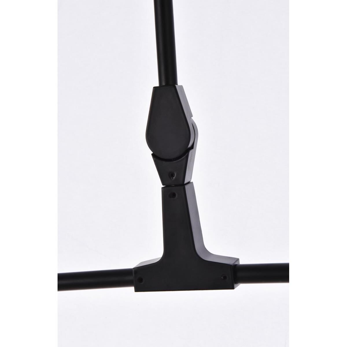 Shown in Black finish and Clear glass