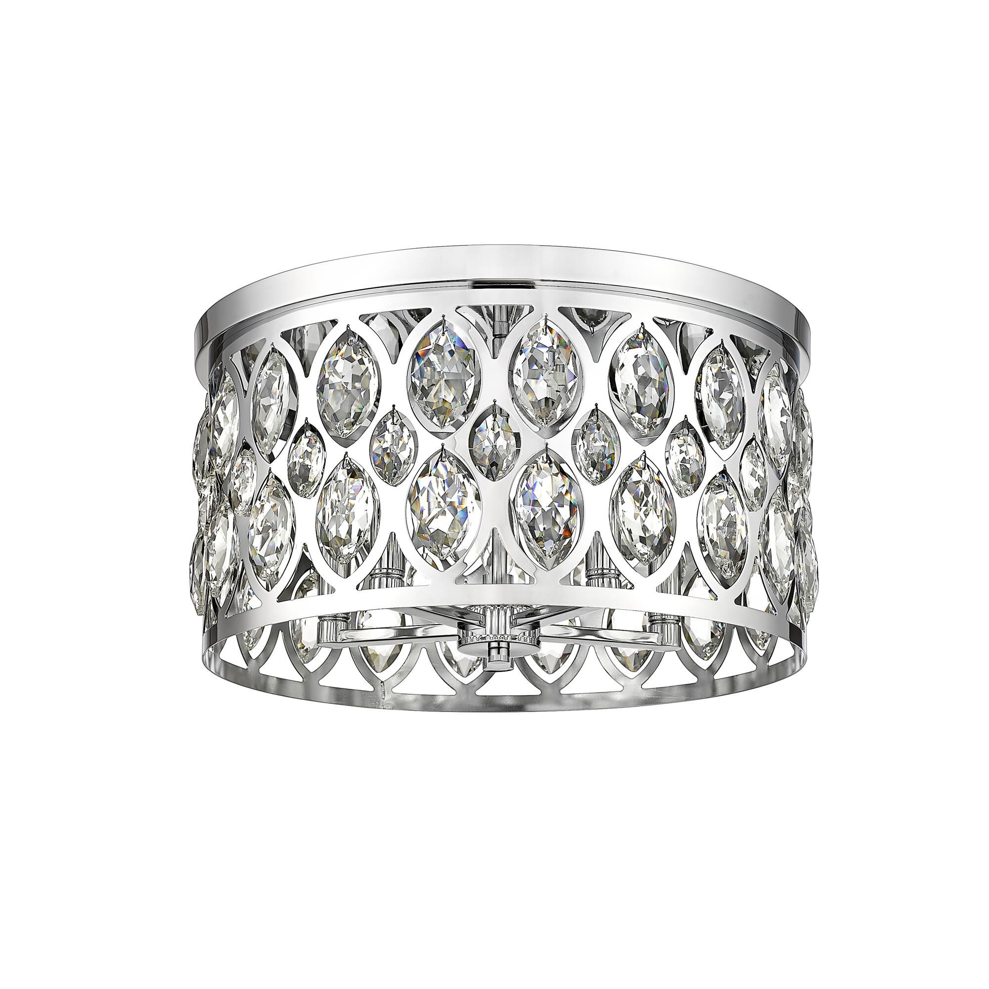 Shown in Chrome finish and Clear Crystal glass
