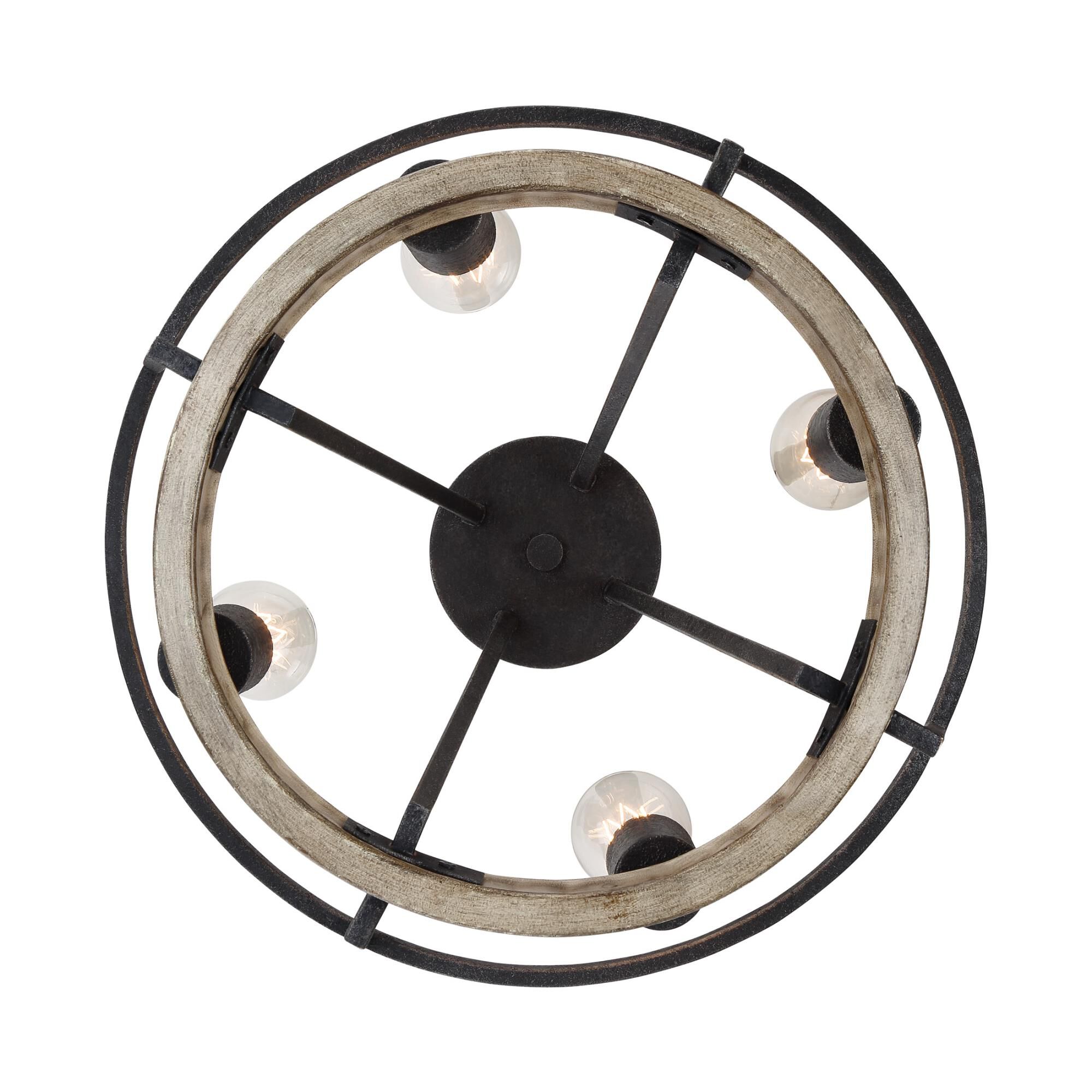 Brockton 17 Inch 4 Light Semi Flush Mount by Quoizel