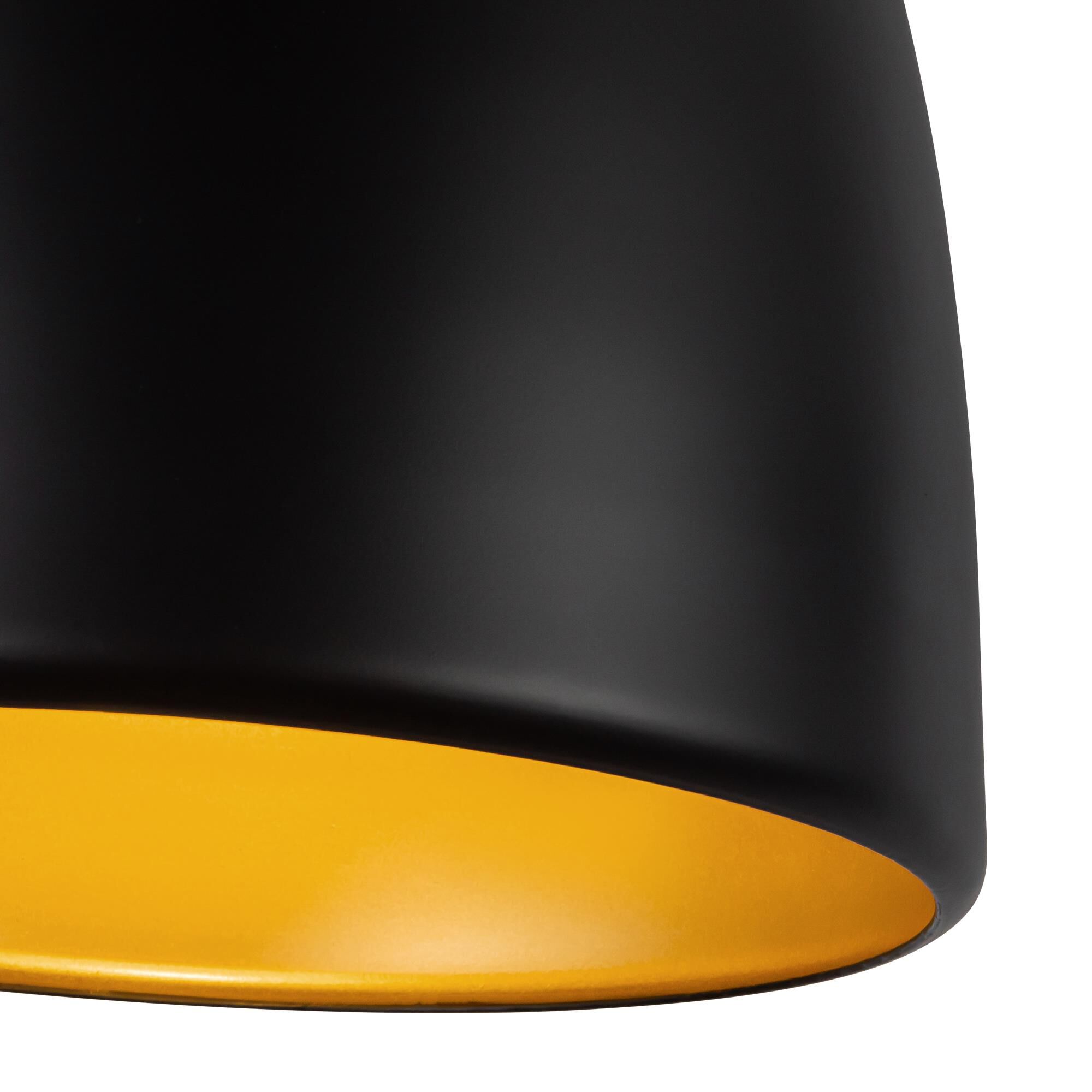 Shown in Matte Black finish and Steel shade