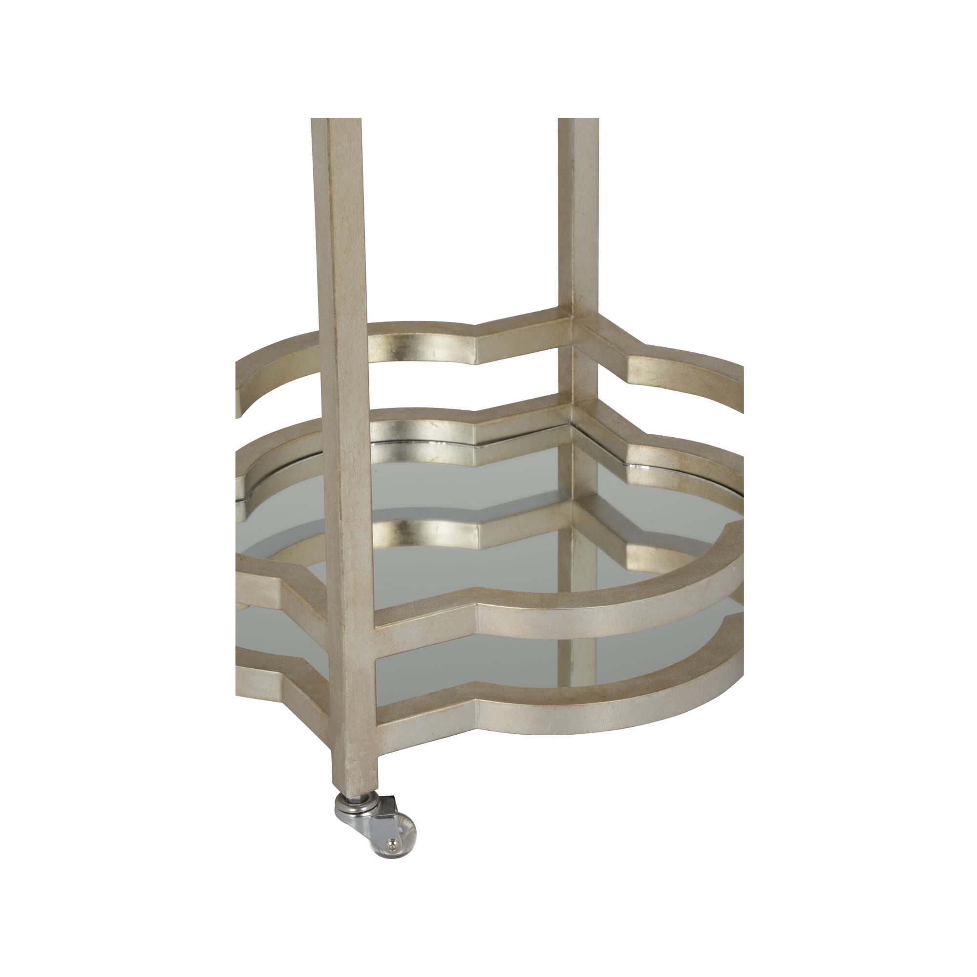Lisa Kahn Quatrefoil Bar Cart by Chelsea House