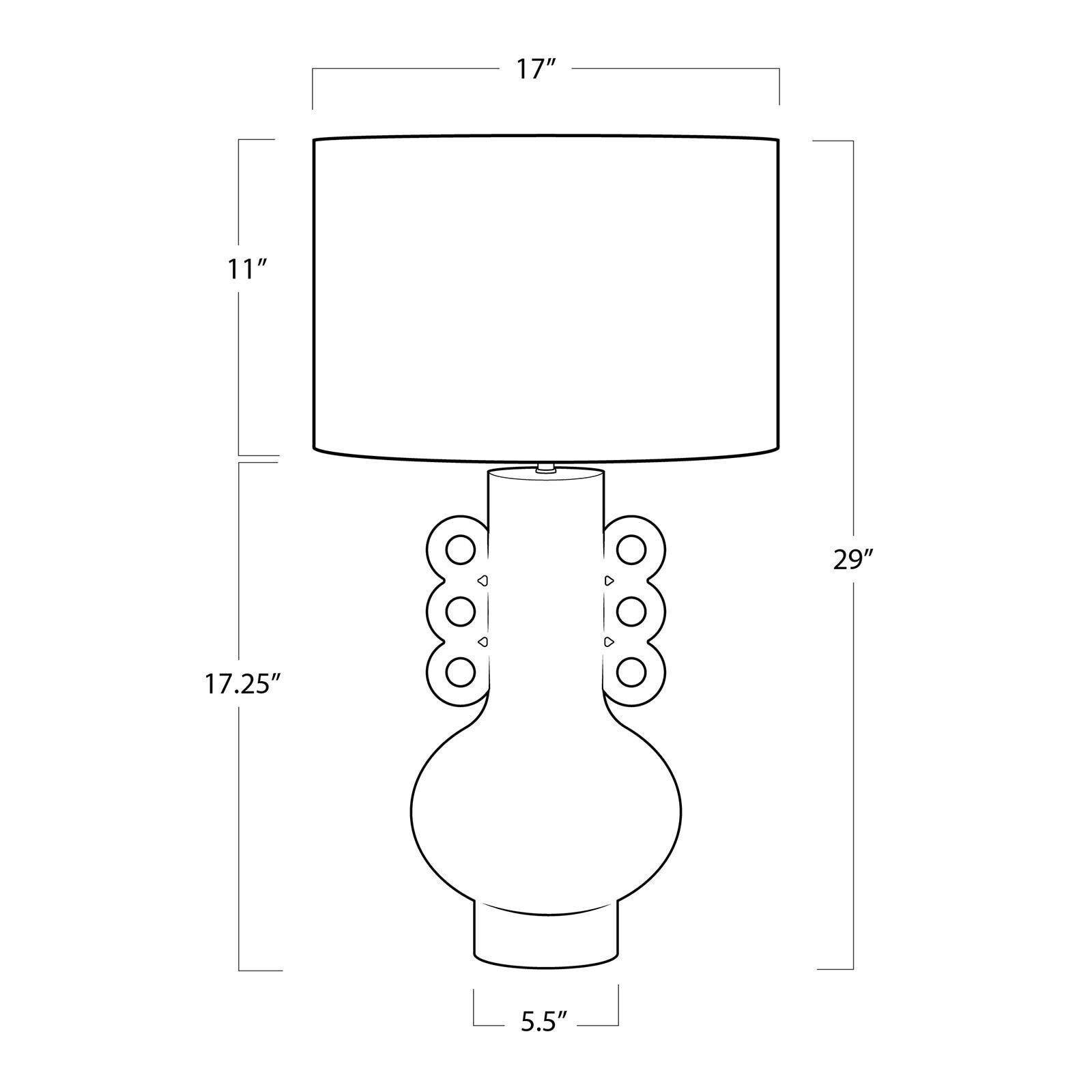 Shown in Brown finish and Linen shade