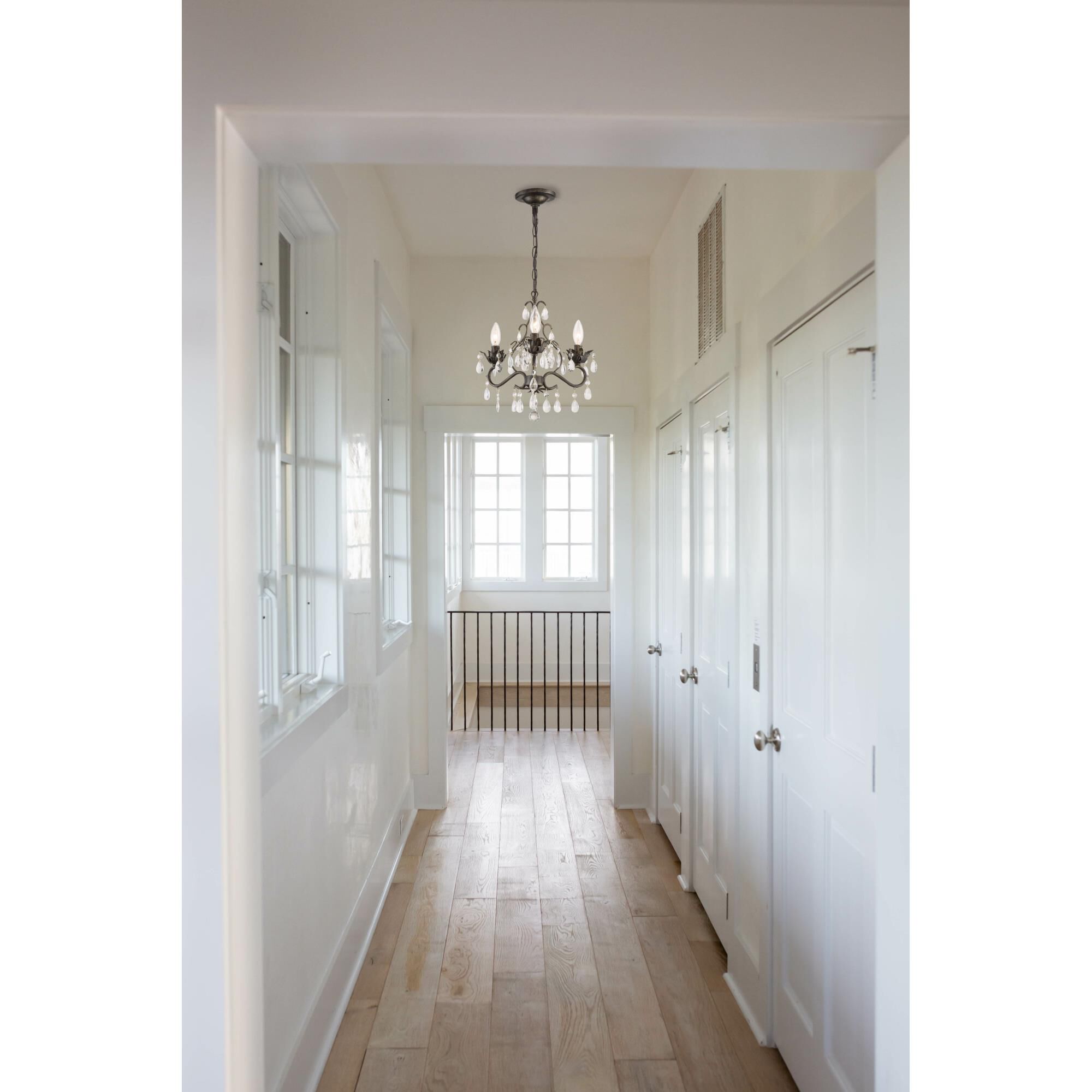 Paris Market 13 Inch 3 Light Mini Chandelier by Crystorama