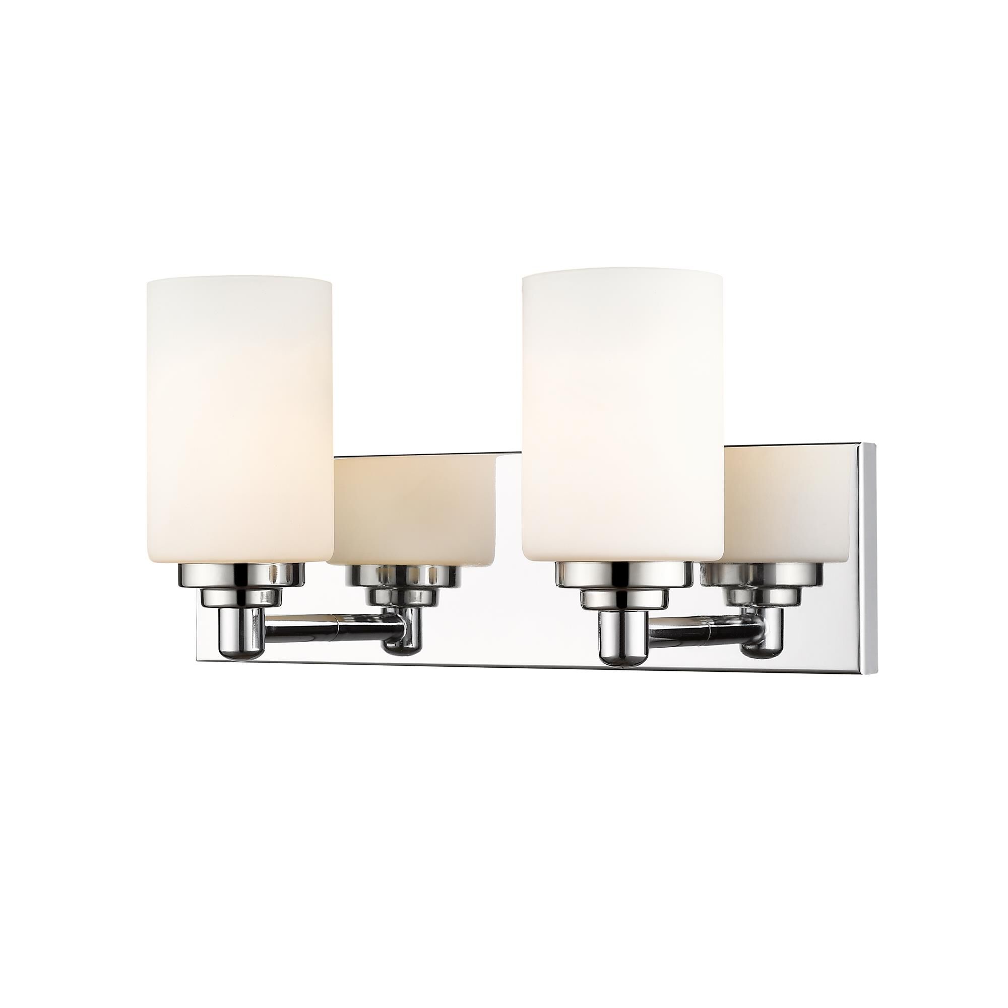 Shown in Chrome finish and Glass shade