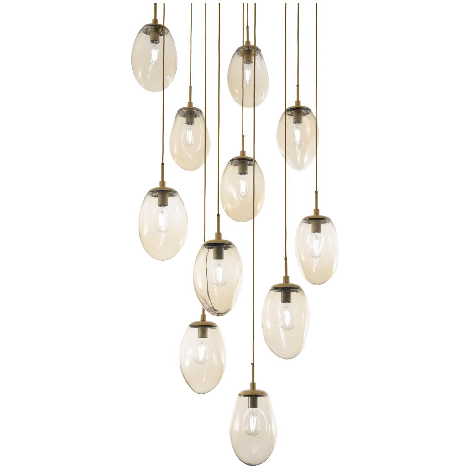 Levi Wilson Nebula 35 Inch 11 Light Multi Light Pendant by Hammerton Studio