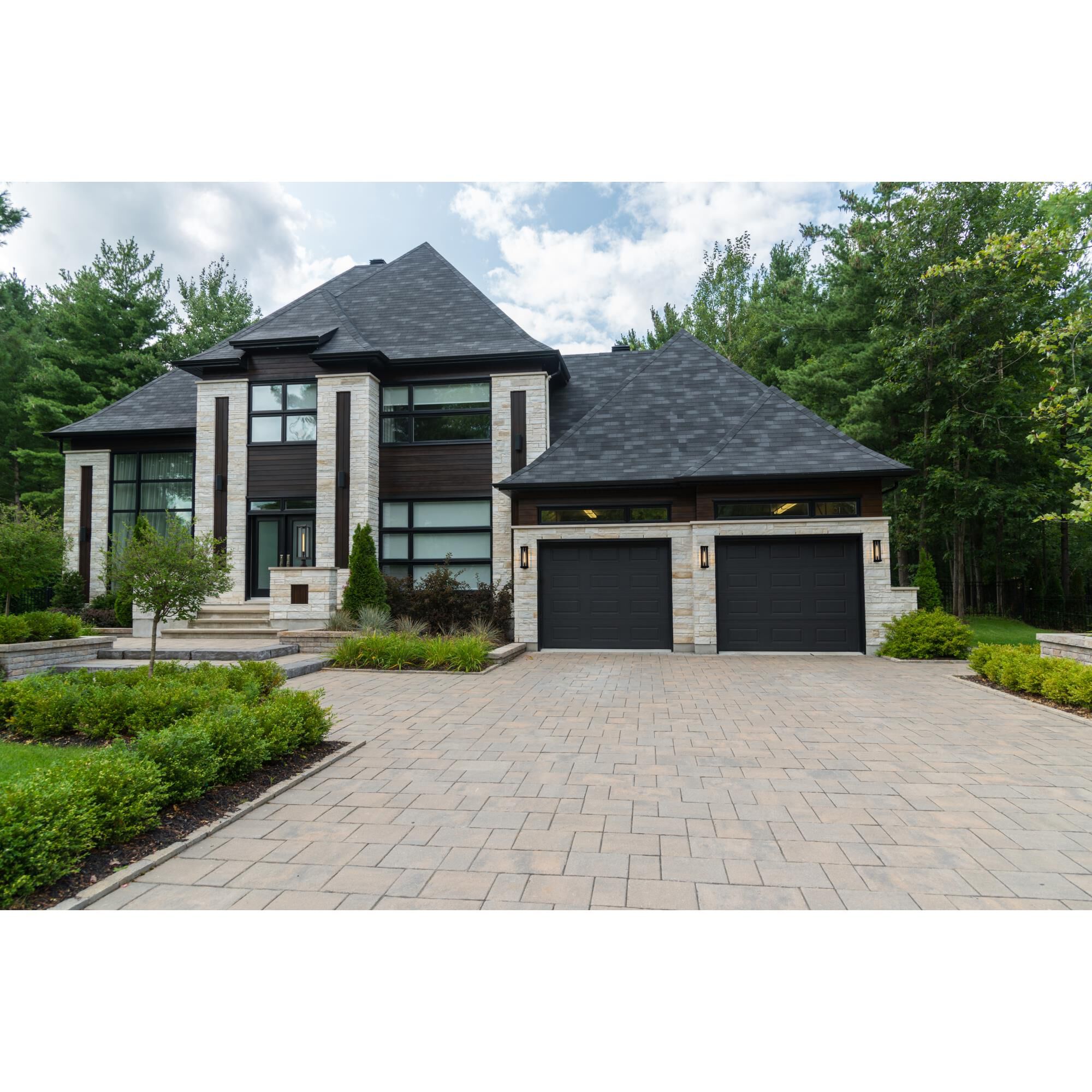 Shown in Black finish and Glass shade