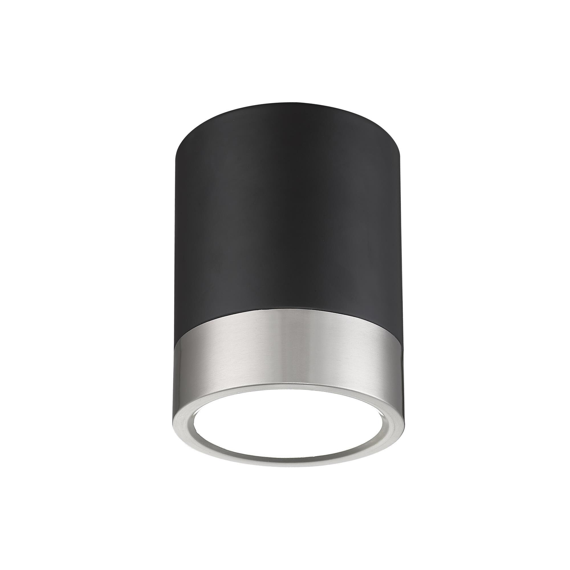 Shown in Matte Black + Brushed Nickel finish and Frosted glass and Frosted shade