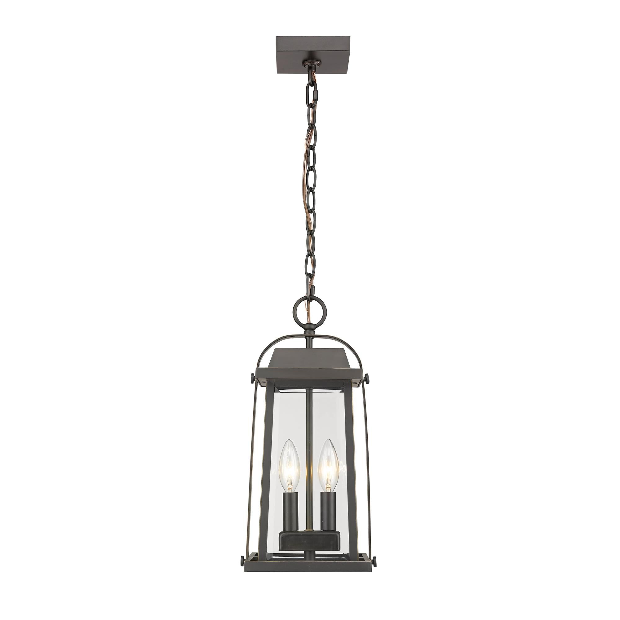 Shown in Oil Rubbed Bronze finish and Glass shade