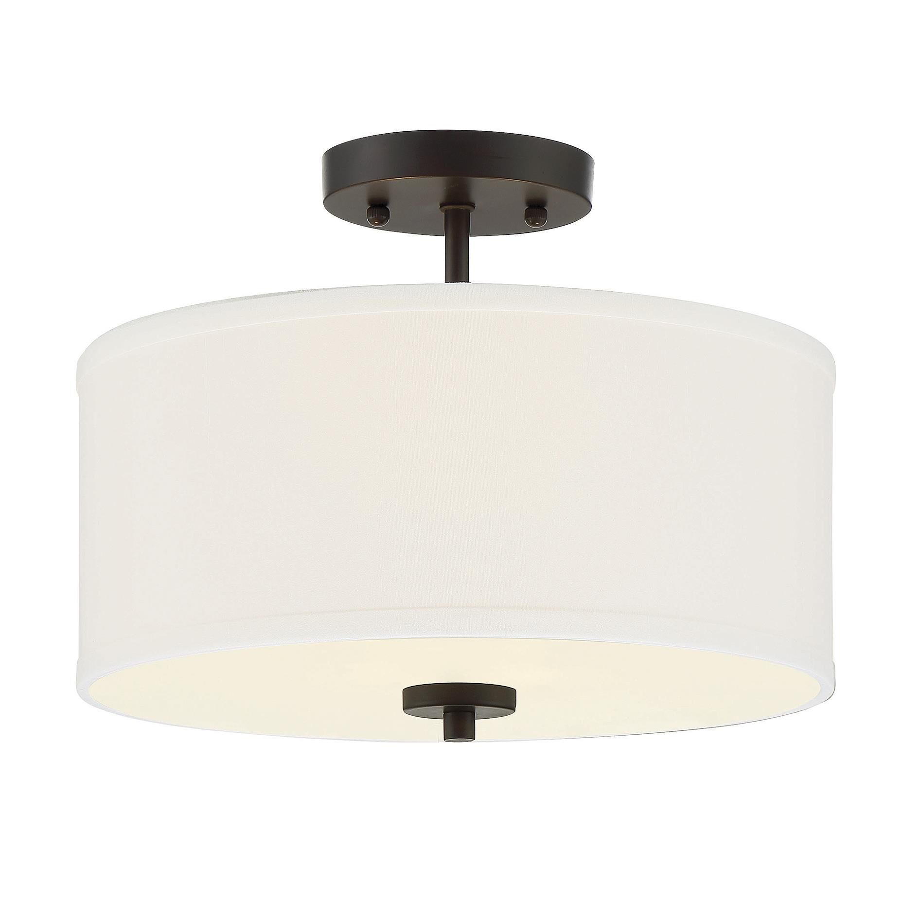 13 Inch 2 Light LED Semi Flush Mount by Meridian Lighting